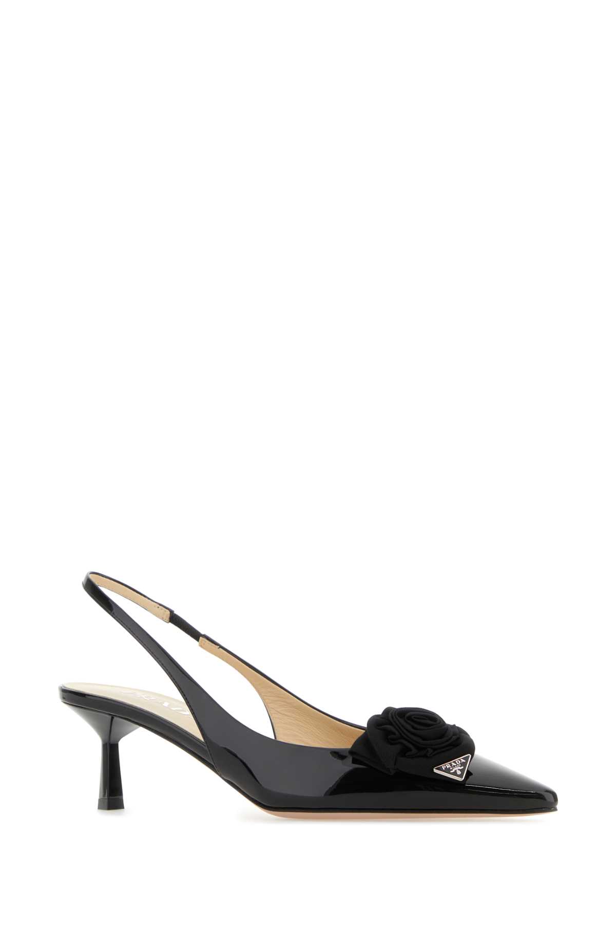 Shop Prada Black Leather Pumps In Nero