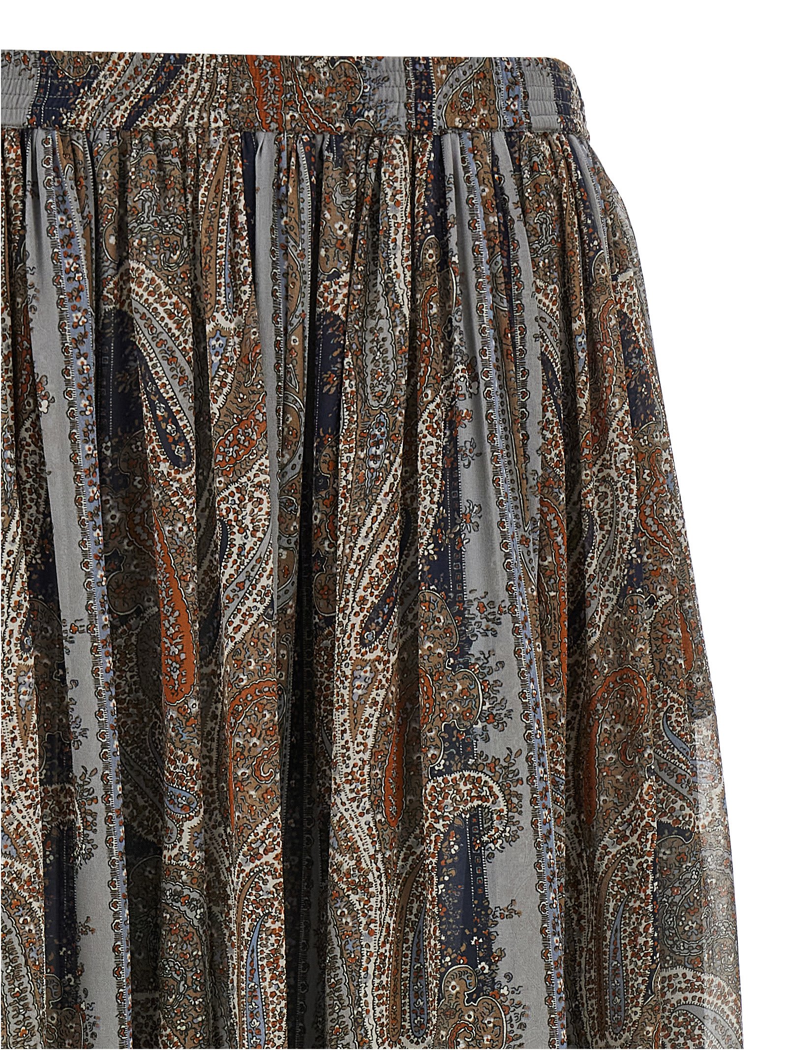 スカート SAINT LAURENT Paisley skirt Multicolor Saint Laurent Lightweight Tiered Paisley Skirt In Multicolor