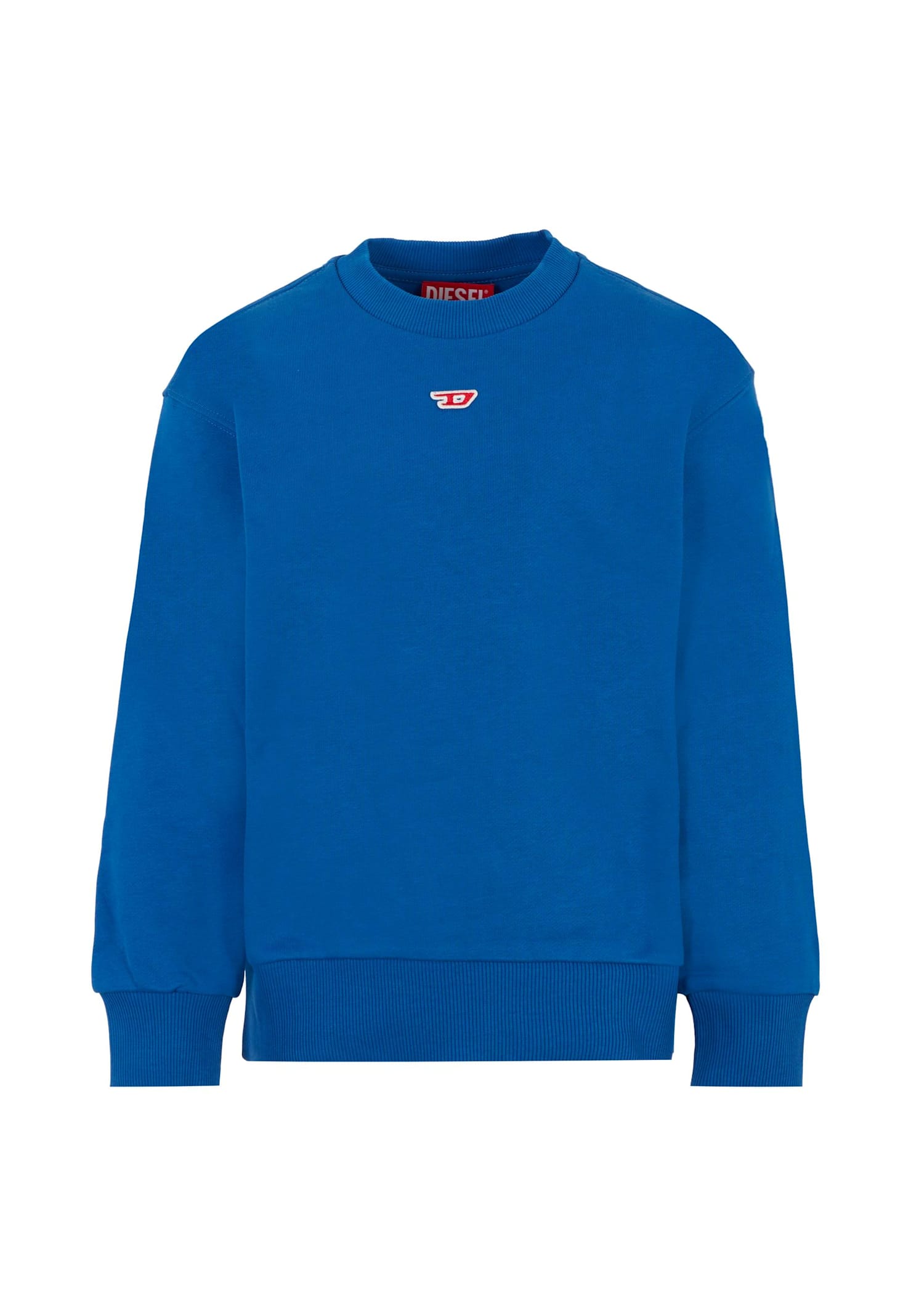 Diesel Light Blue Sweatshirt For Boy With Patch In Blue