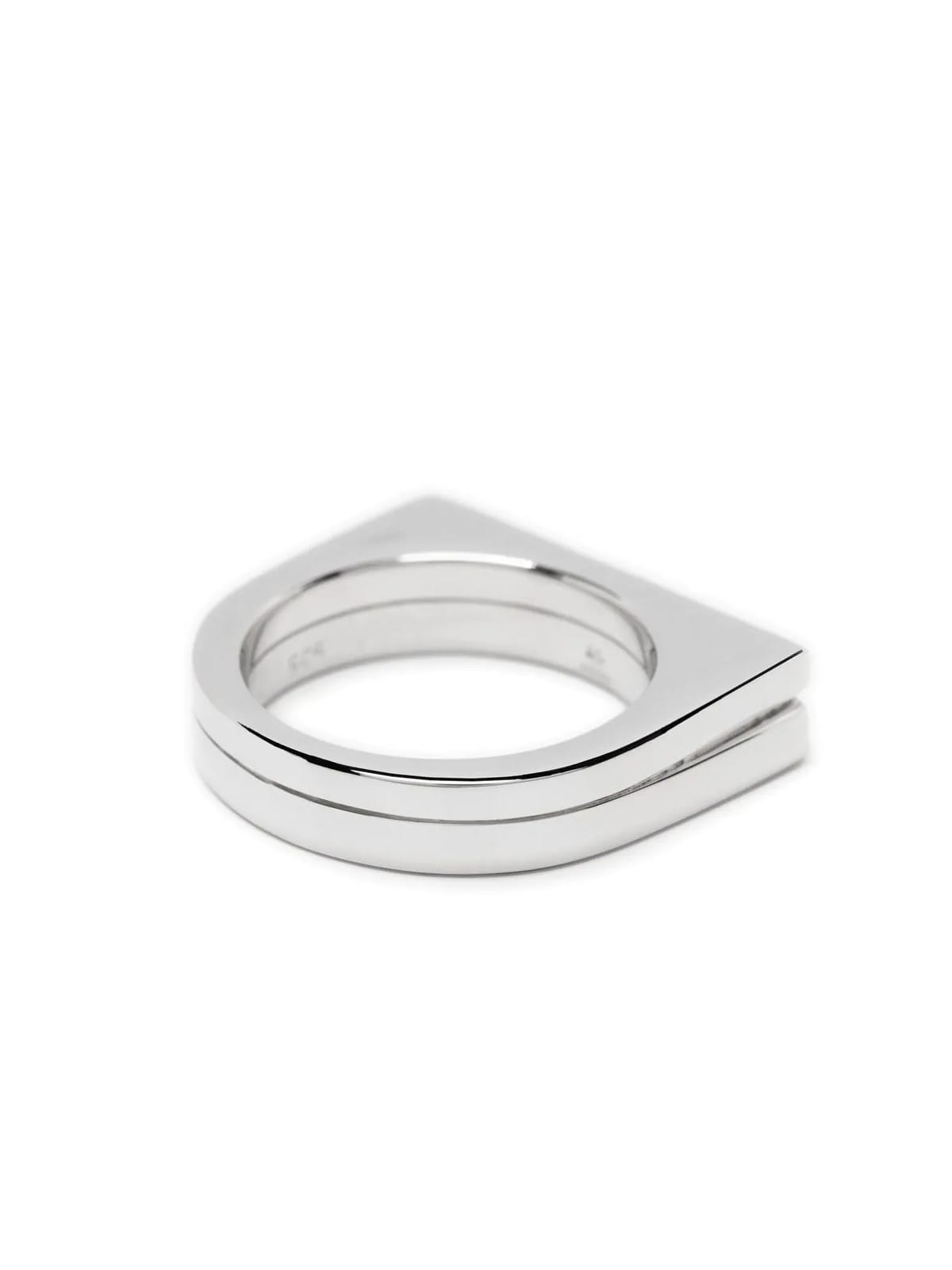 Recycled Sterling Silver Ring In Metallic