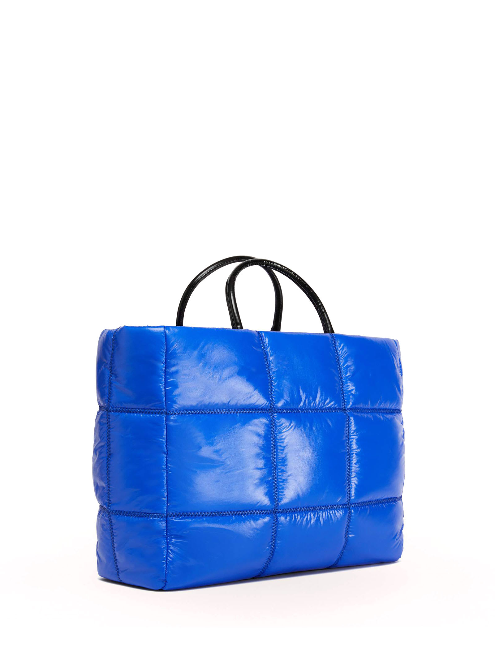 Furla Logoprinted Open Top Quilted Tote Bag In Light Pacific ModeSens