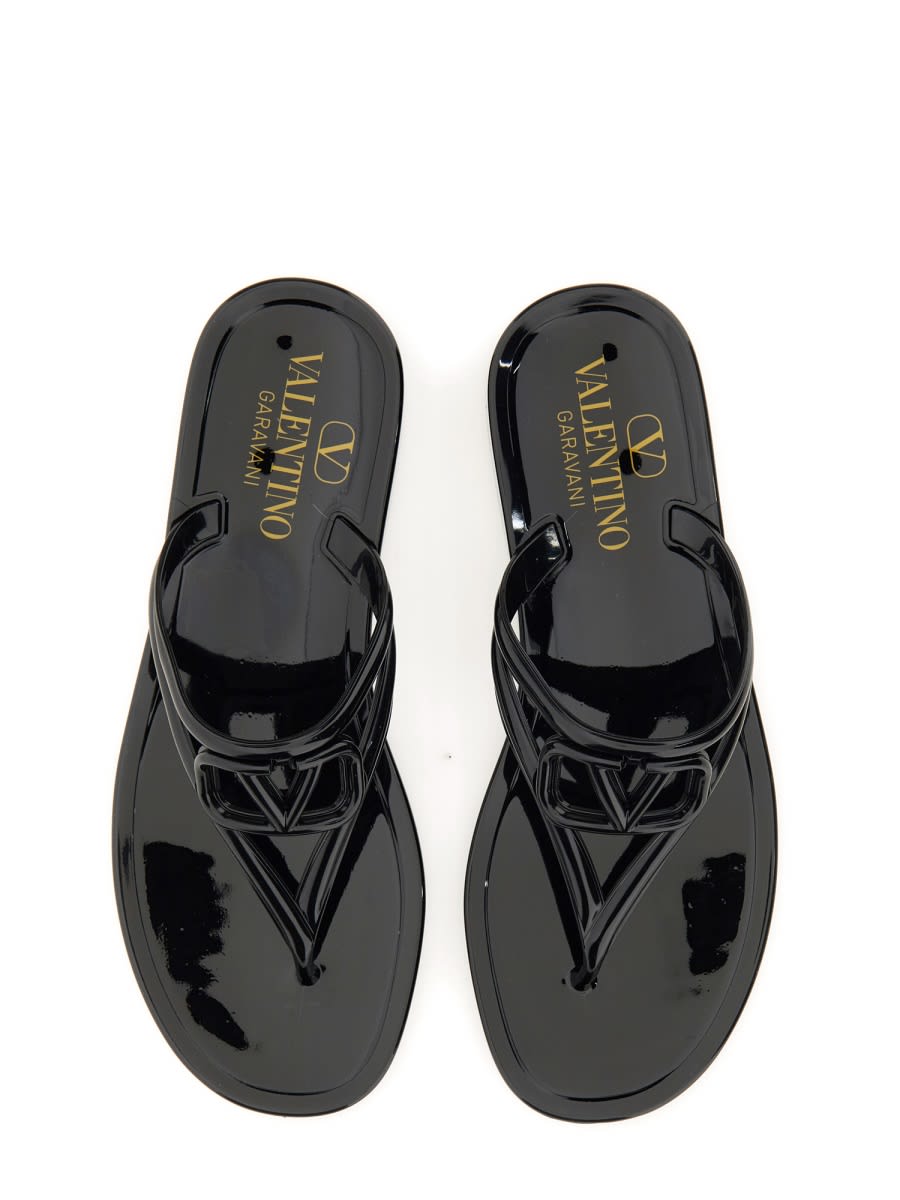 Shop Valentino Vlogo Signature Sandal In Black