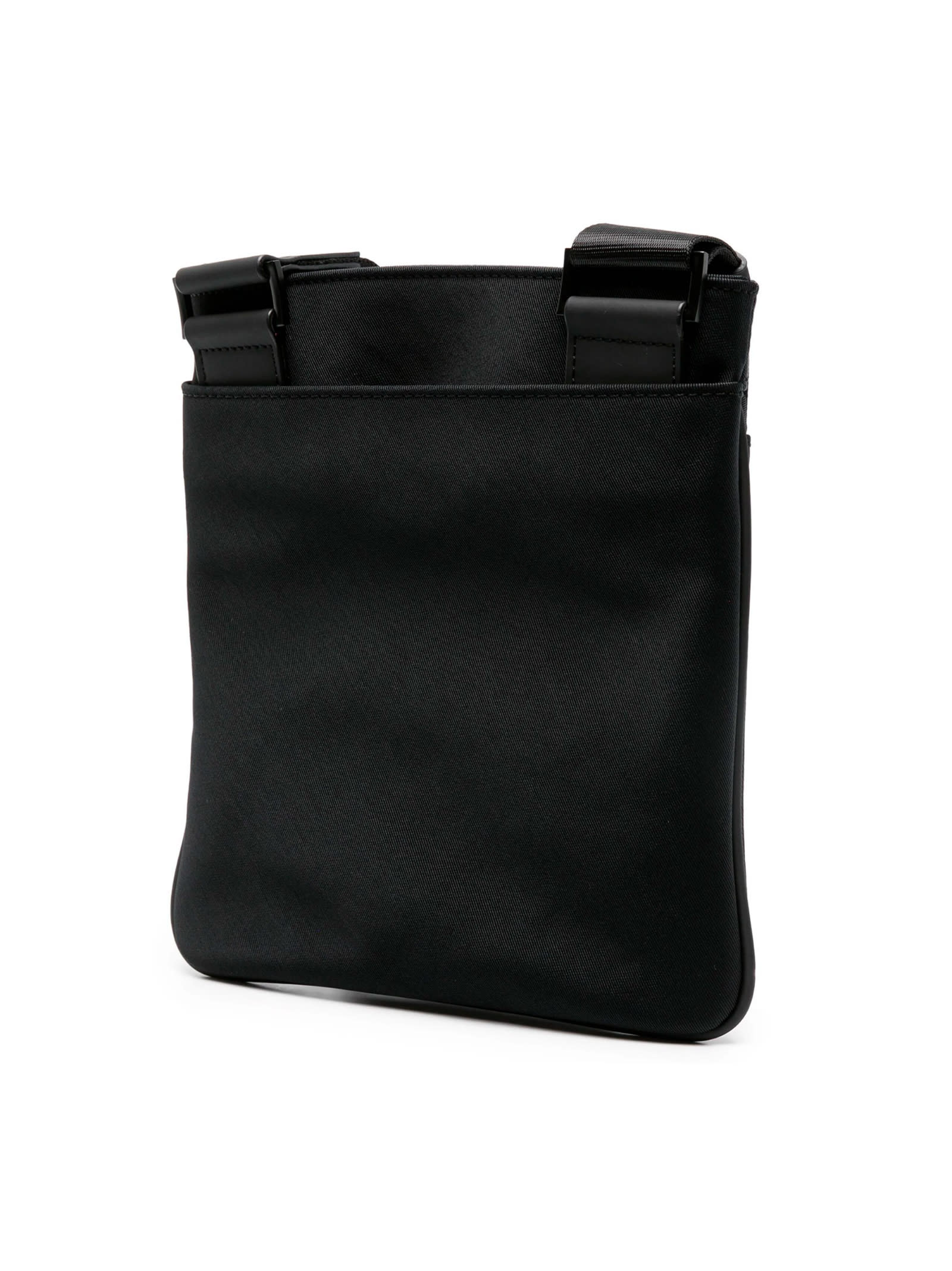 Just Cavalli Logo-patch Messenger Bag In Black