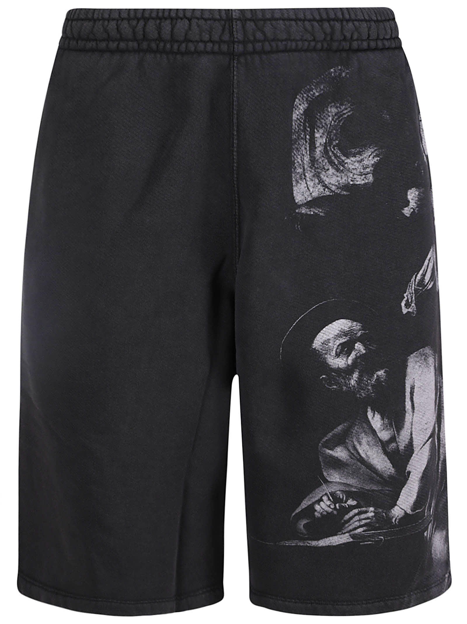 Off-white Off White™ Black Bermuda Shorts S.matthew In Black/grey
