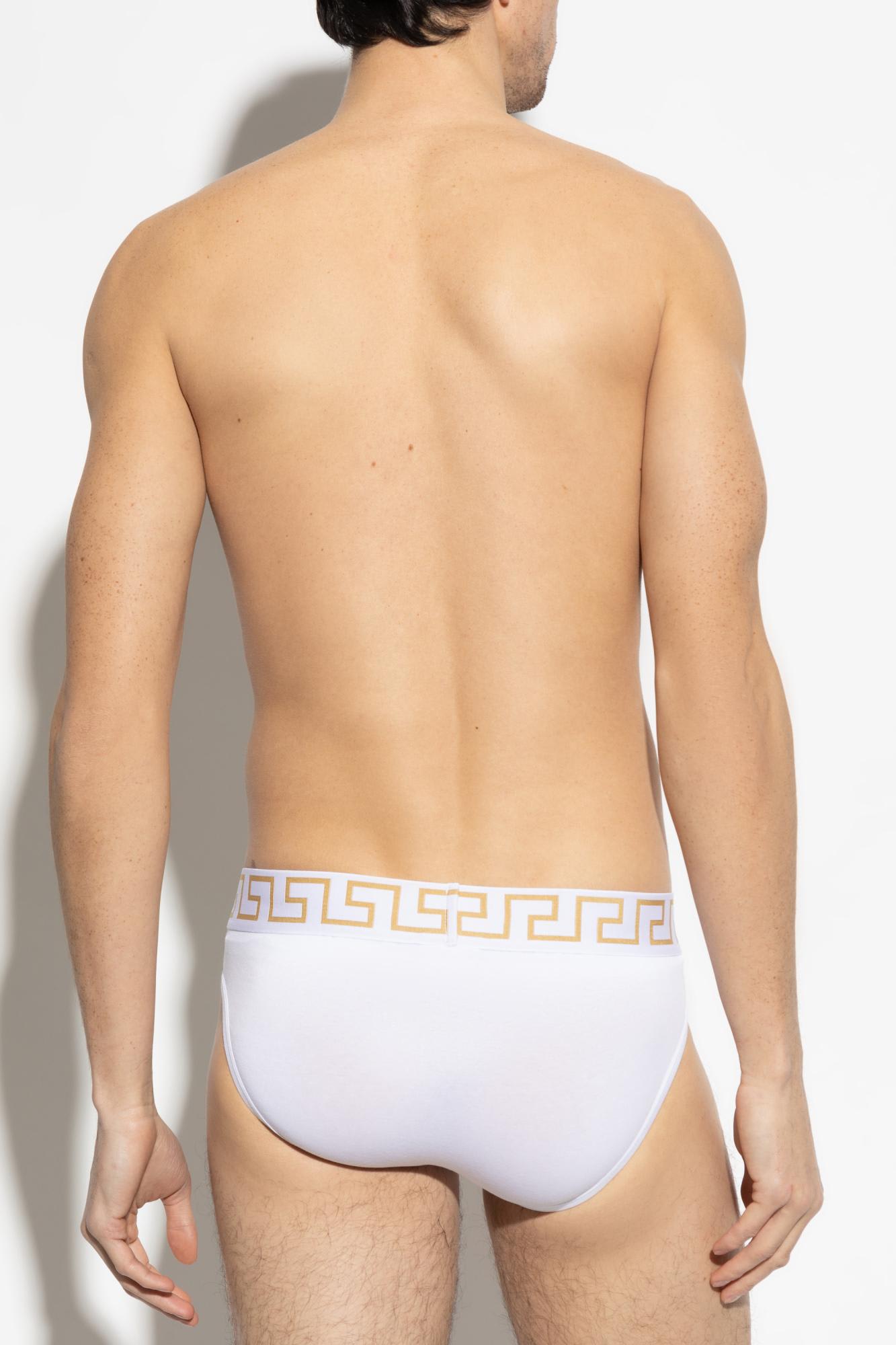 Versace Three-pack Briefs In White