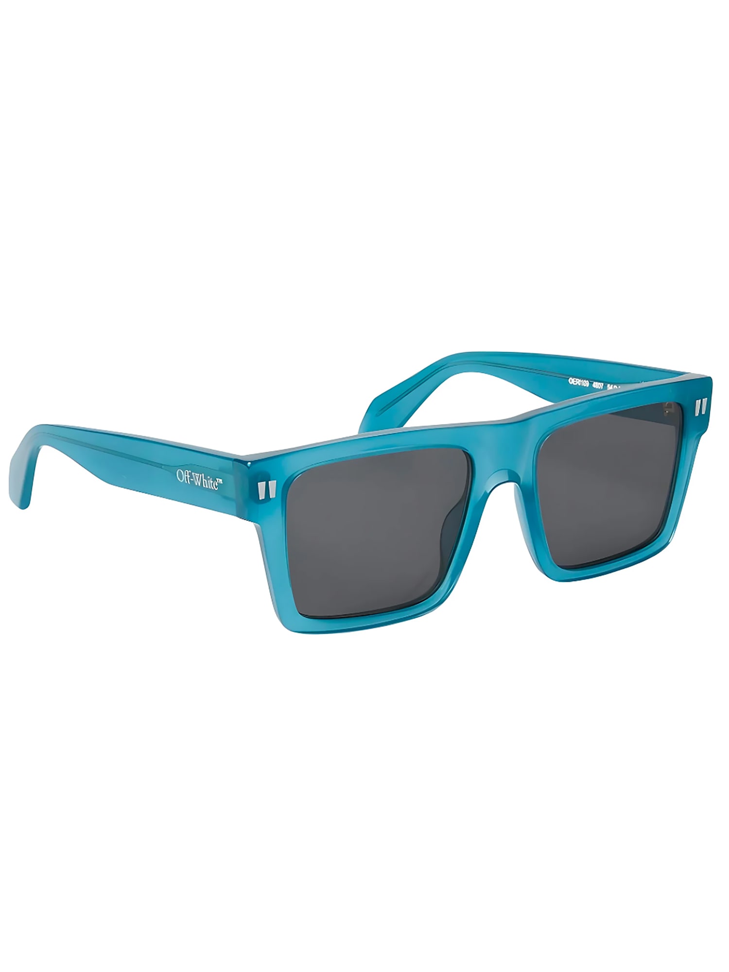 Shop Off-white Oeri109 Lawton Sunglasses In Navy Blue