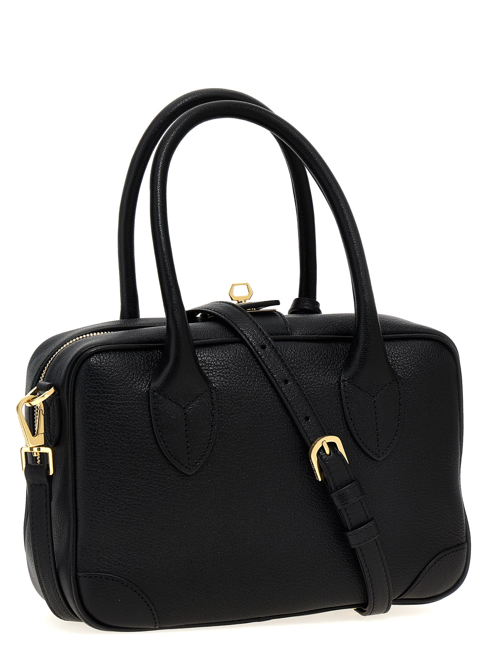 Shop Golden Goose Vita Handbag In Black