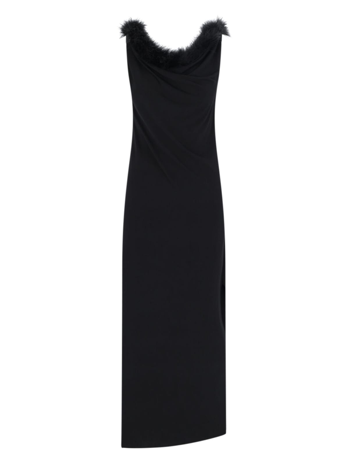 Shop Coperni Draped Maxi Dress In Black