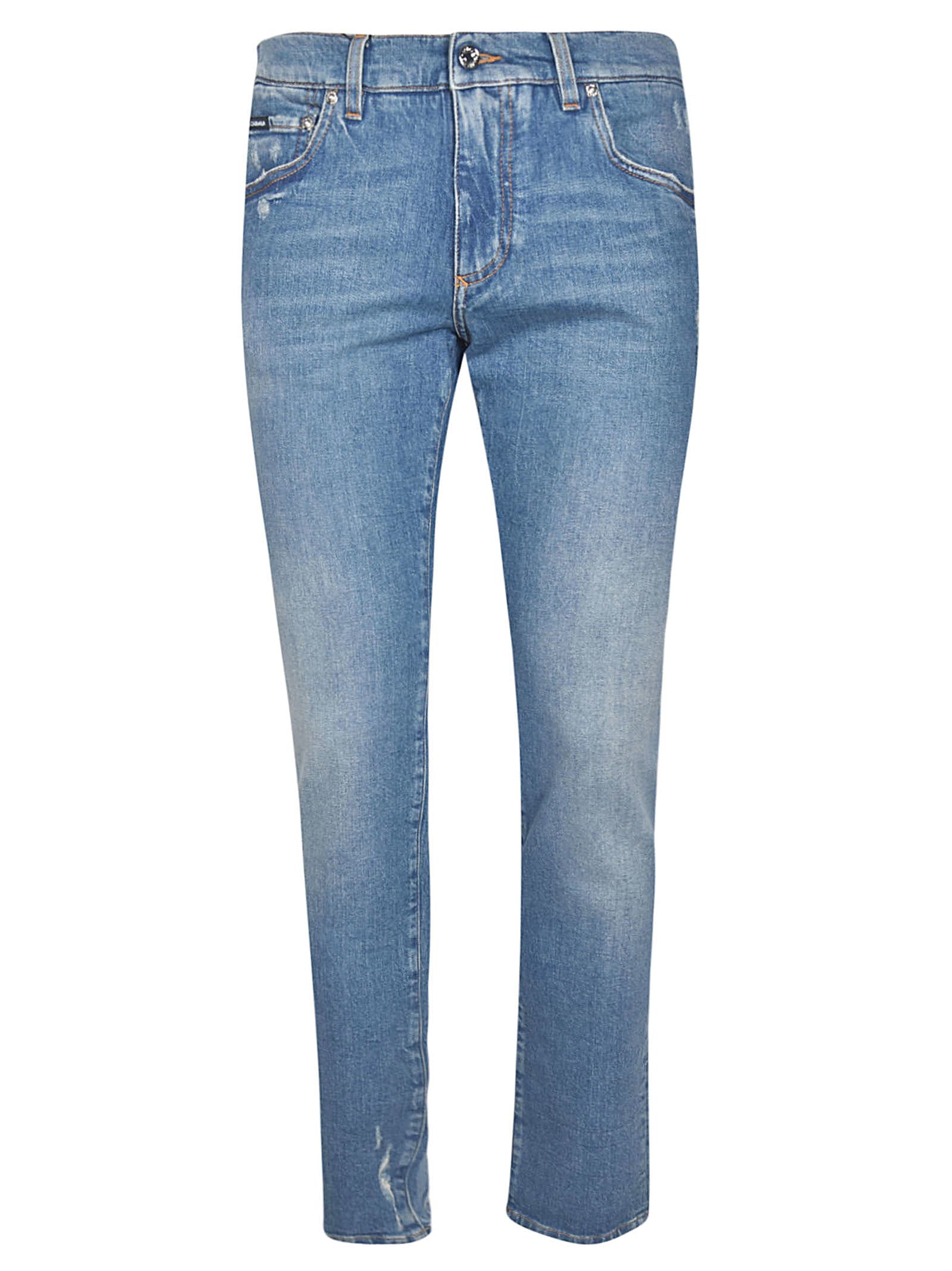 Dolce & Gabbana Skinny Fit Jeans In Azure