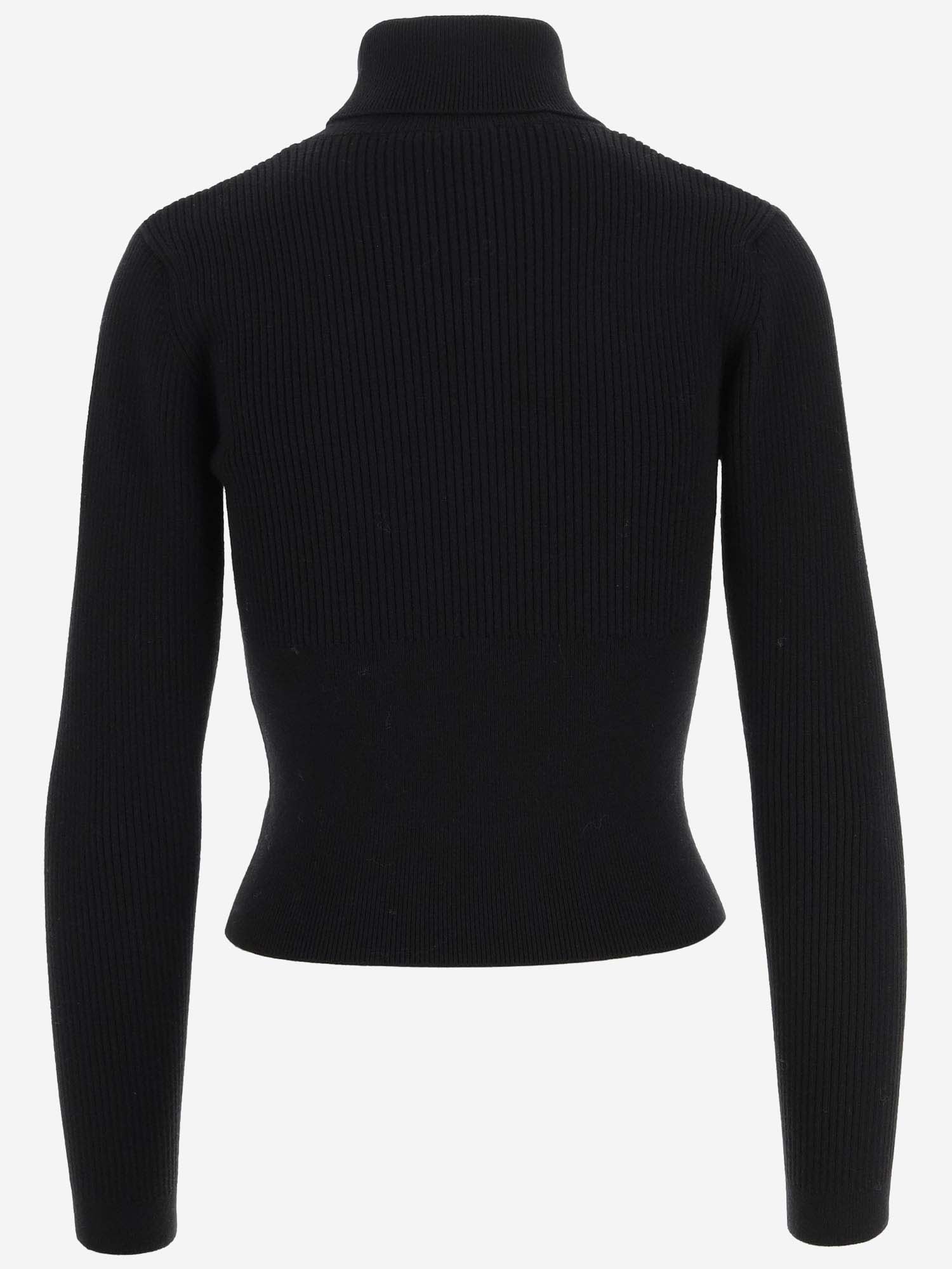 PATOU WOOL BLEND SWEATER WITH LOGO 