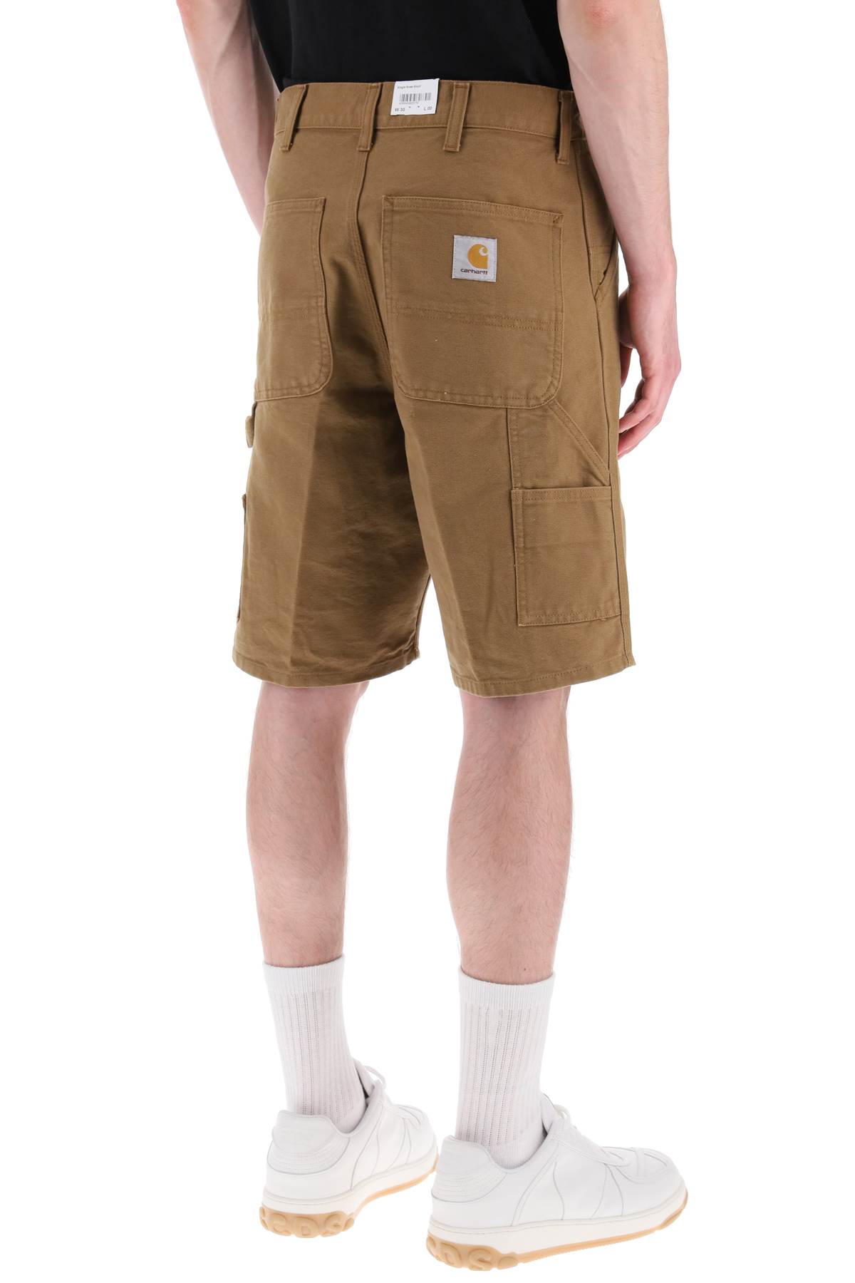 Shop Carhartt Organic Cotton Shorts In Marrone