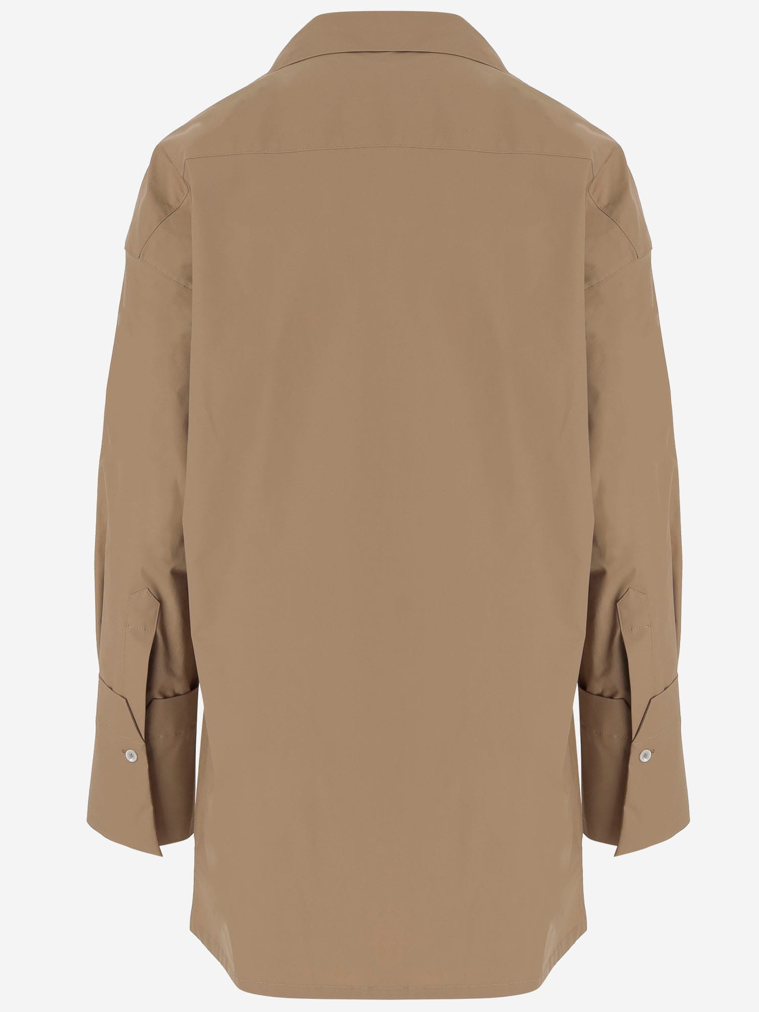 Shop Darkpark Stretch Cotton Jodie Shirt In Beige