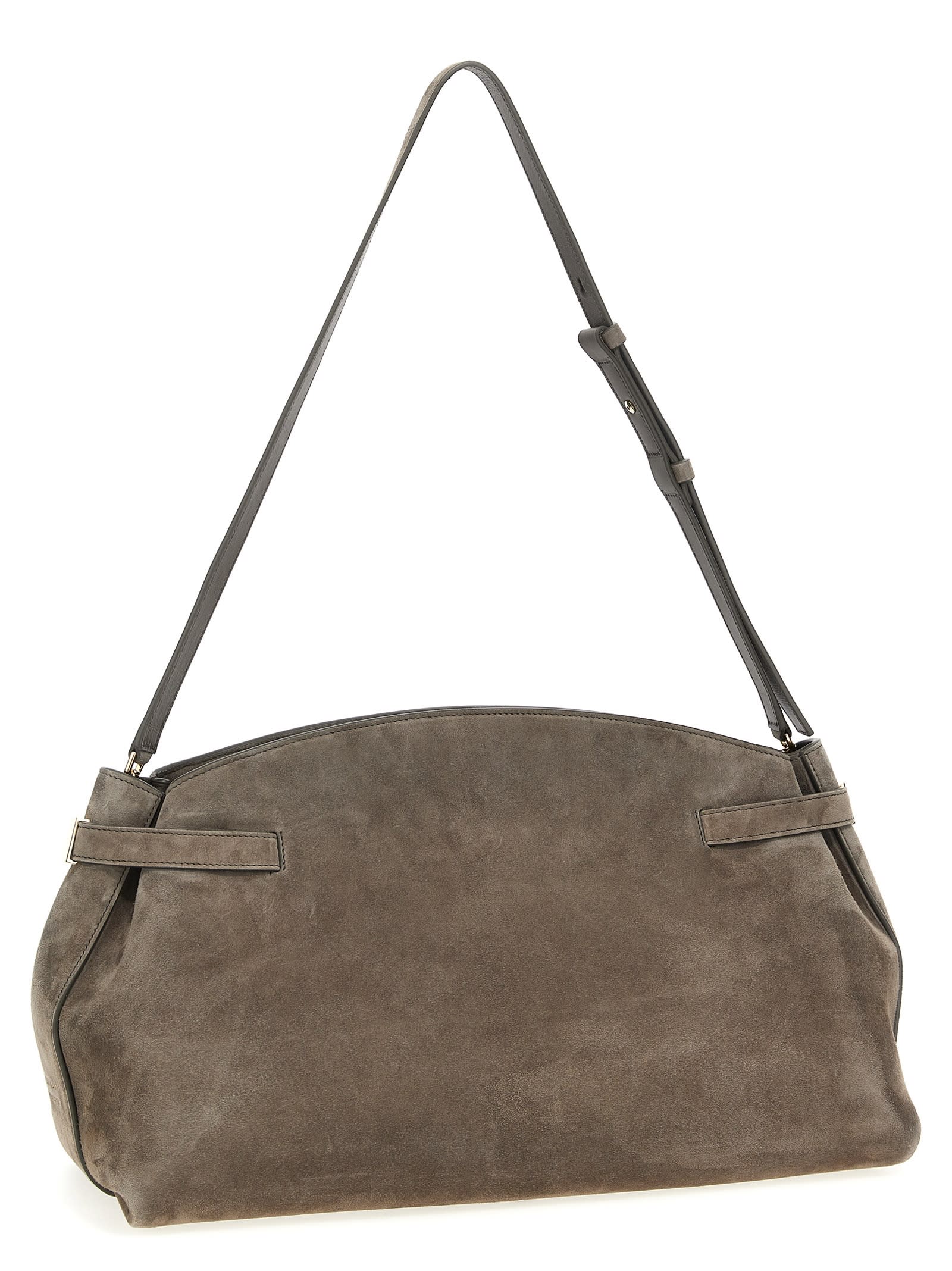 Ferragamo Large Hug Cross Body Bag In Gray