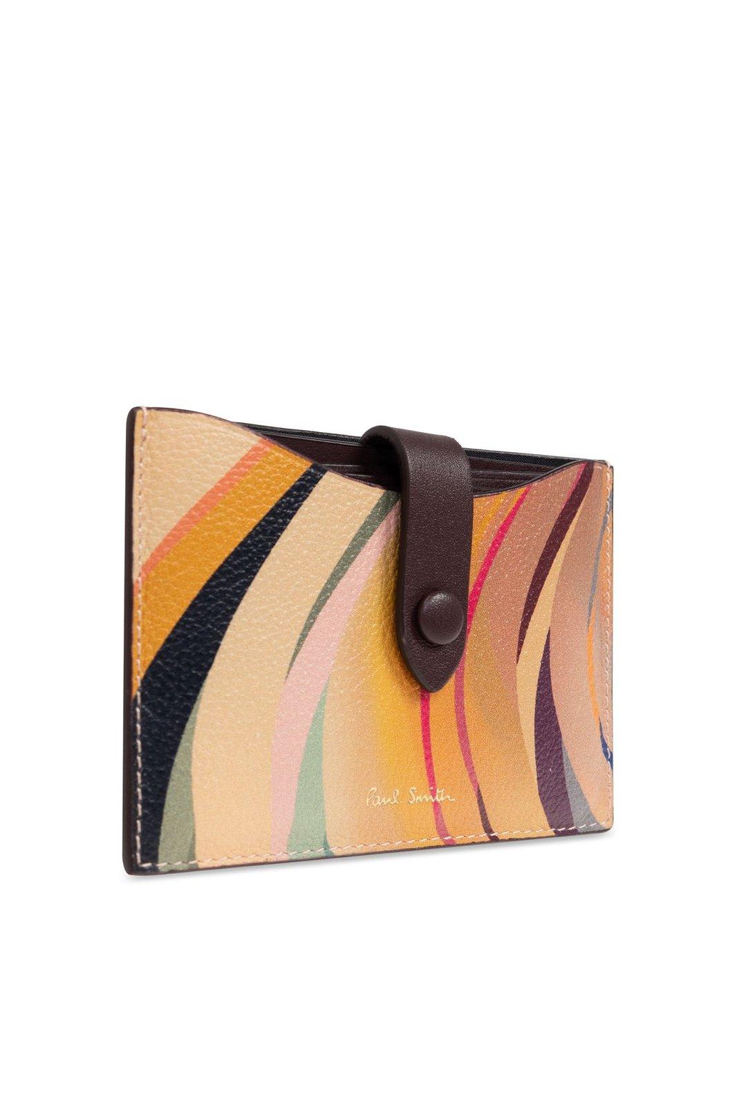 Paul Smith Women's 'dusky Swirl' Leather Pull-out Card Holder Multicolour In Multicolour