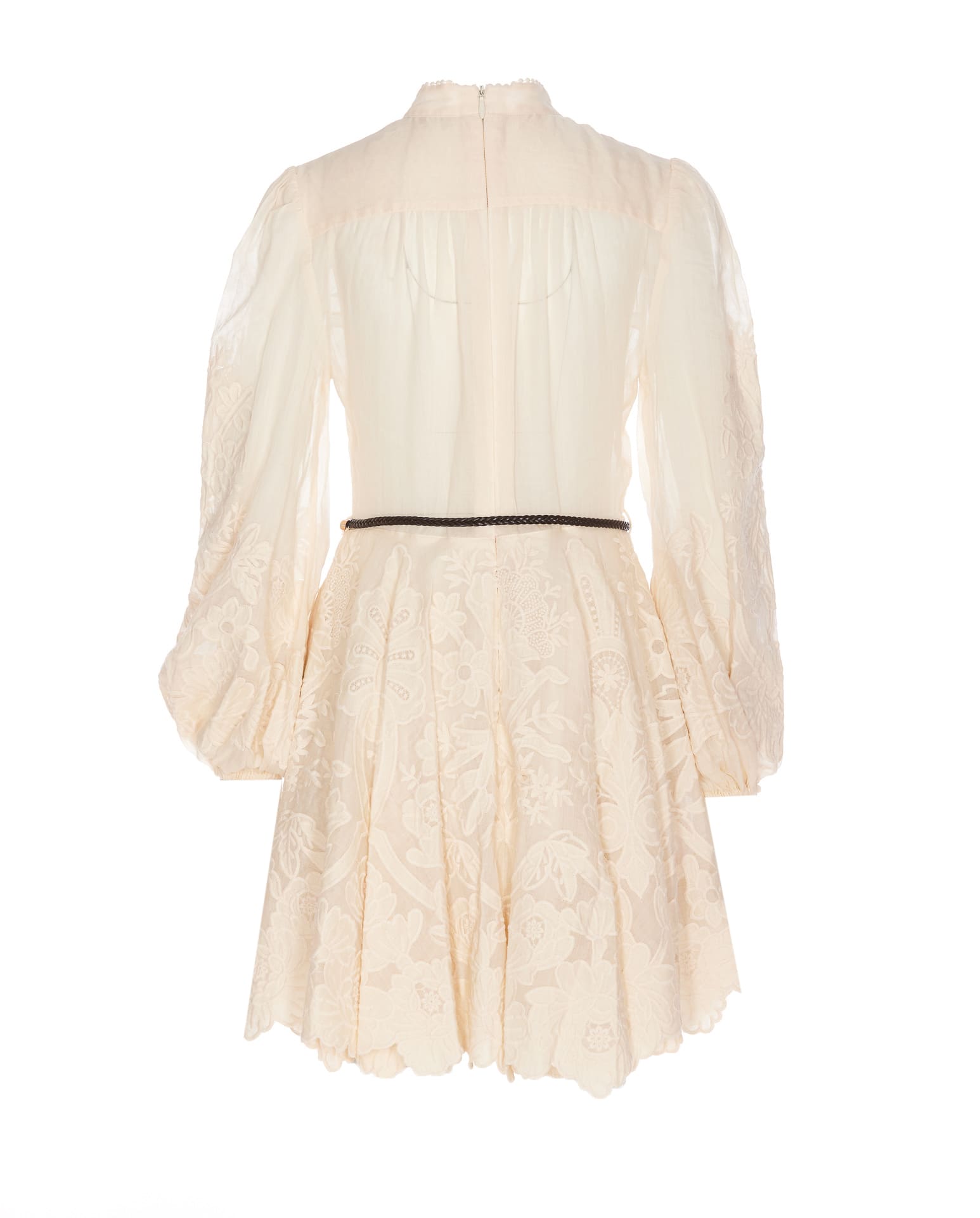 Shop Zimmermann Ottie Mini Dress In White