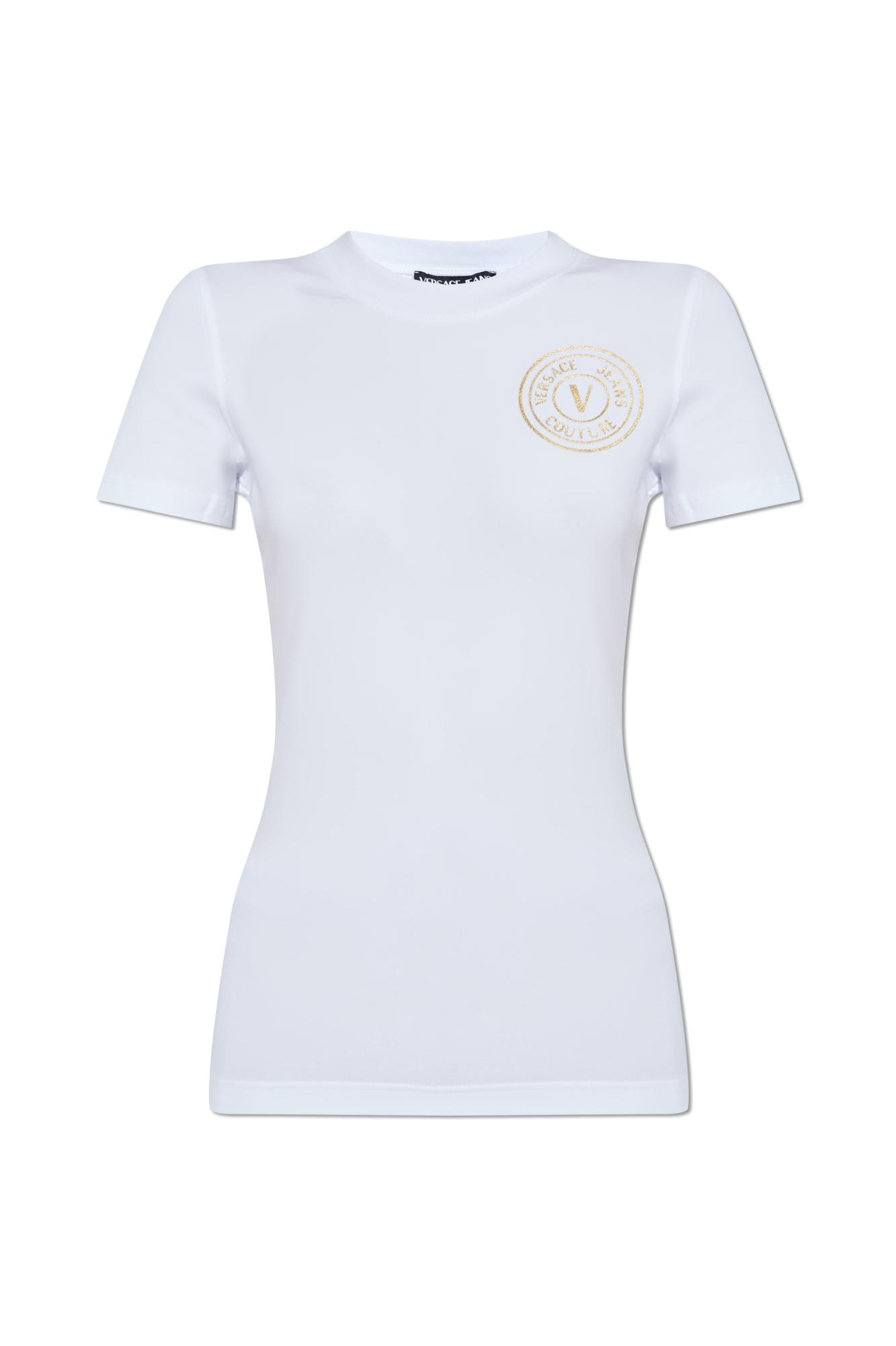 Versace Jeans Couture Logo-print T-shirt In White