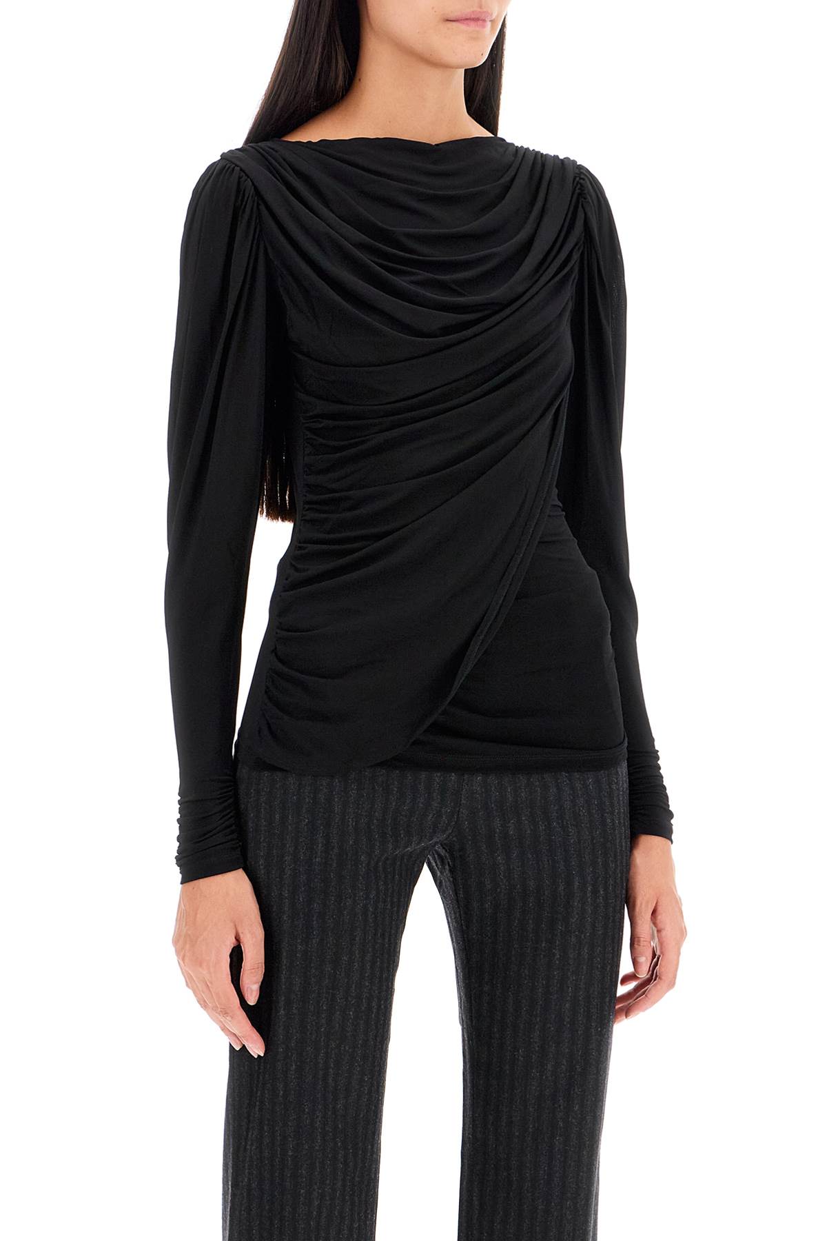 Shop Paloma Wool Drapped Blessy Top In Black (black)