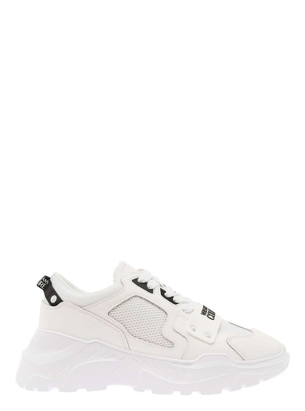 speedtrack Black Sneakers With Platform And Logo In Leather Man Versace Jeans Couture