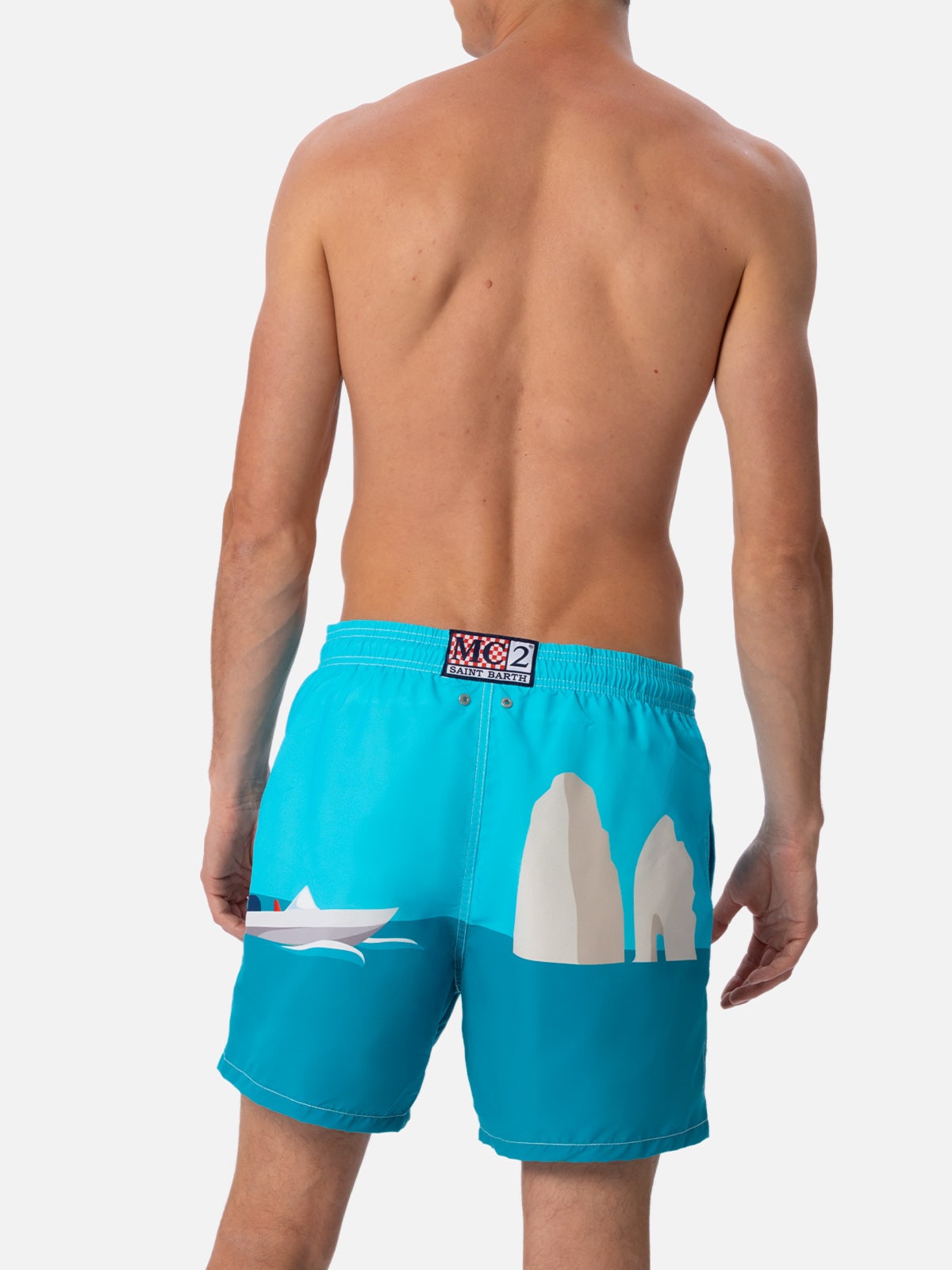 Mc2 Saint Barth Capri Swim Shorts In Green