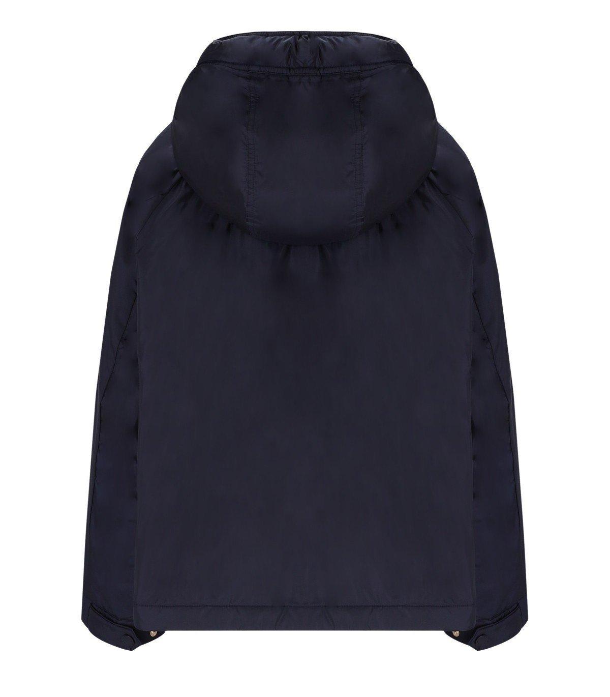 Shop Weekend Max Mara Button Detailed Drawstring Coat In Blu