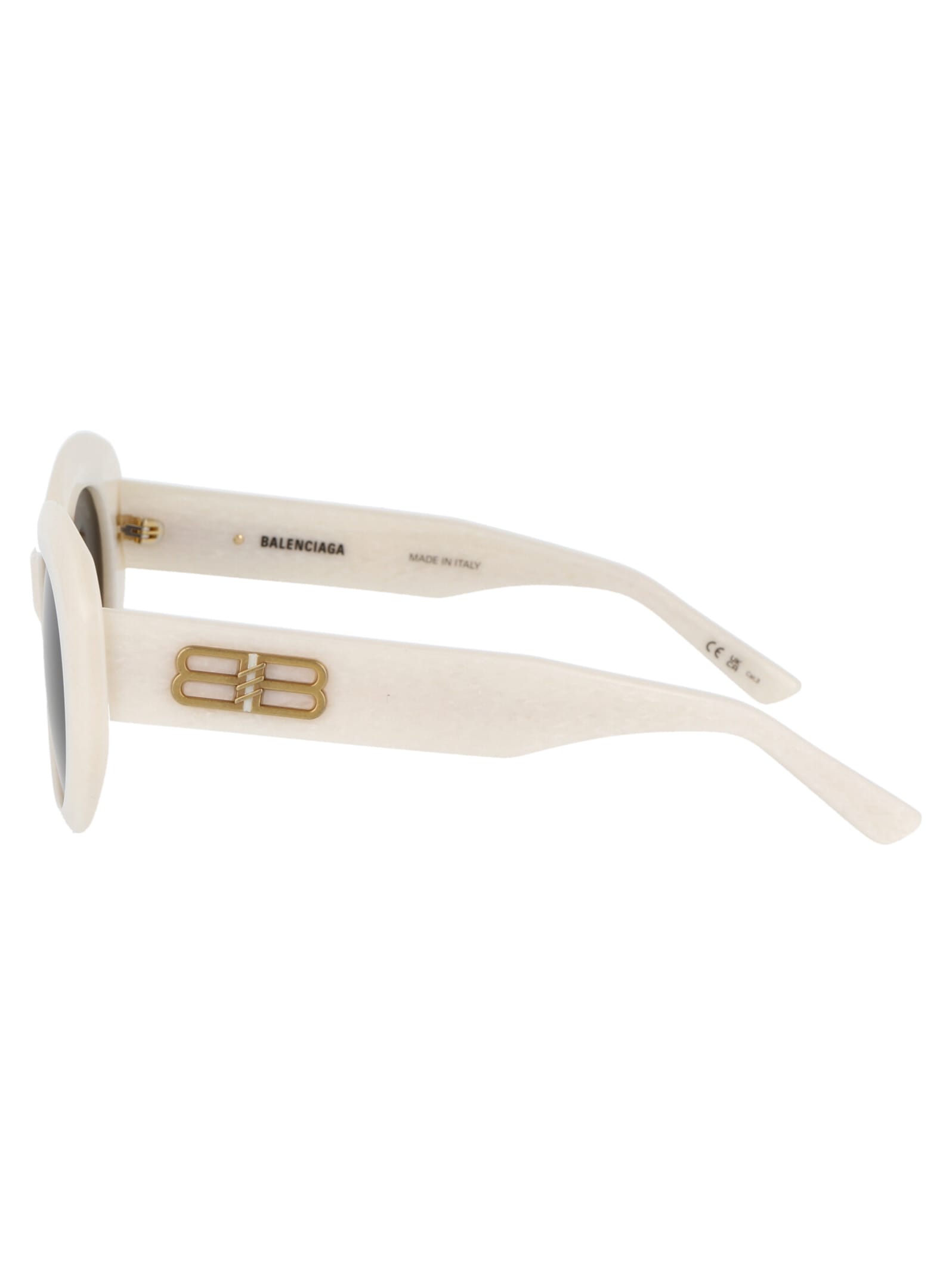 Shop Balenciaga Bb0235s Sunglasses In 004 White White Grey