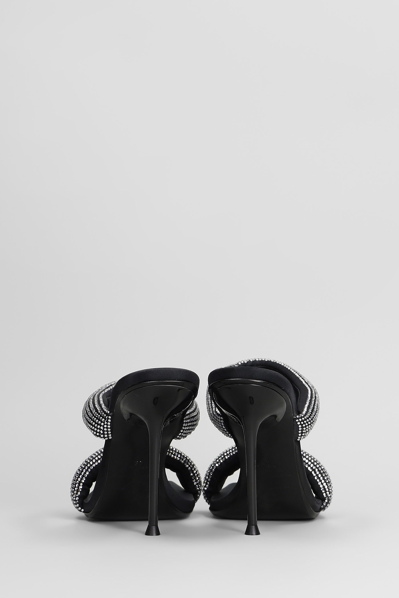 Alexander Wang Julie Tubular Crystal Embellished Slide Sandal In Multi