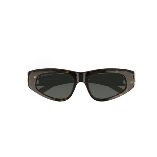 Shop Balenciaga Bb0095s Sunglasses In Havana Gold Green