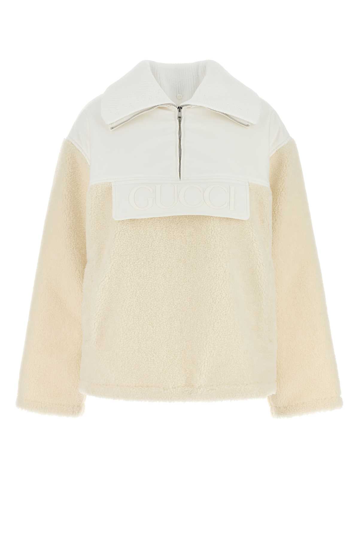 Gucci Two-tone Wool Blend Padded Jacket