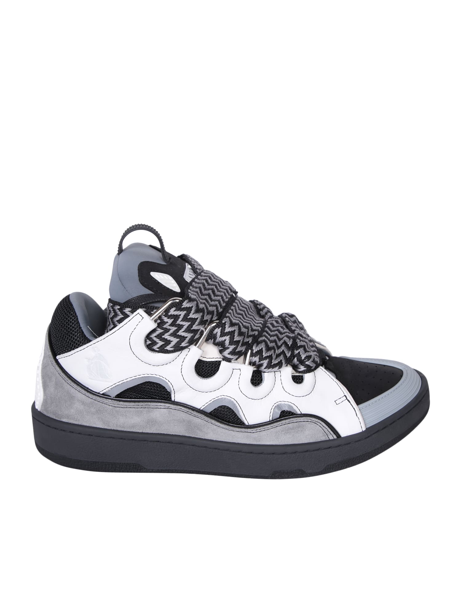 LANVIN CURB WHITE/GREY SNEAKERS