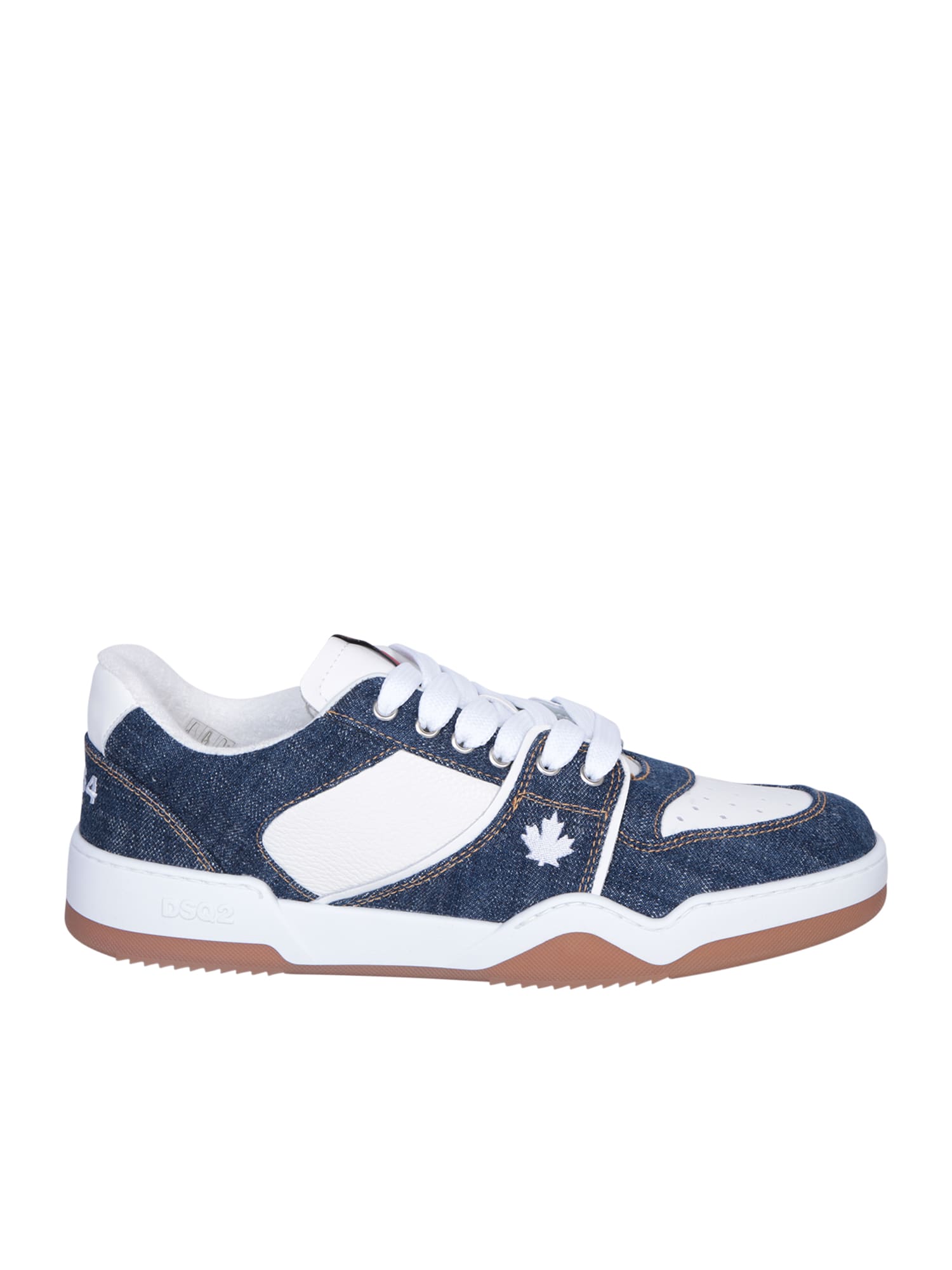 Shop Dsquared2 Spiker White/blue Sneakers