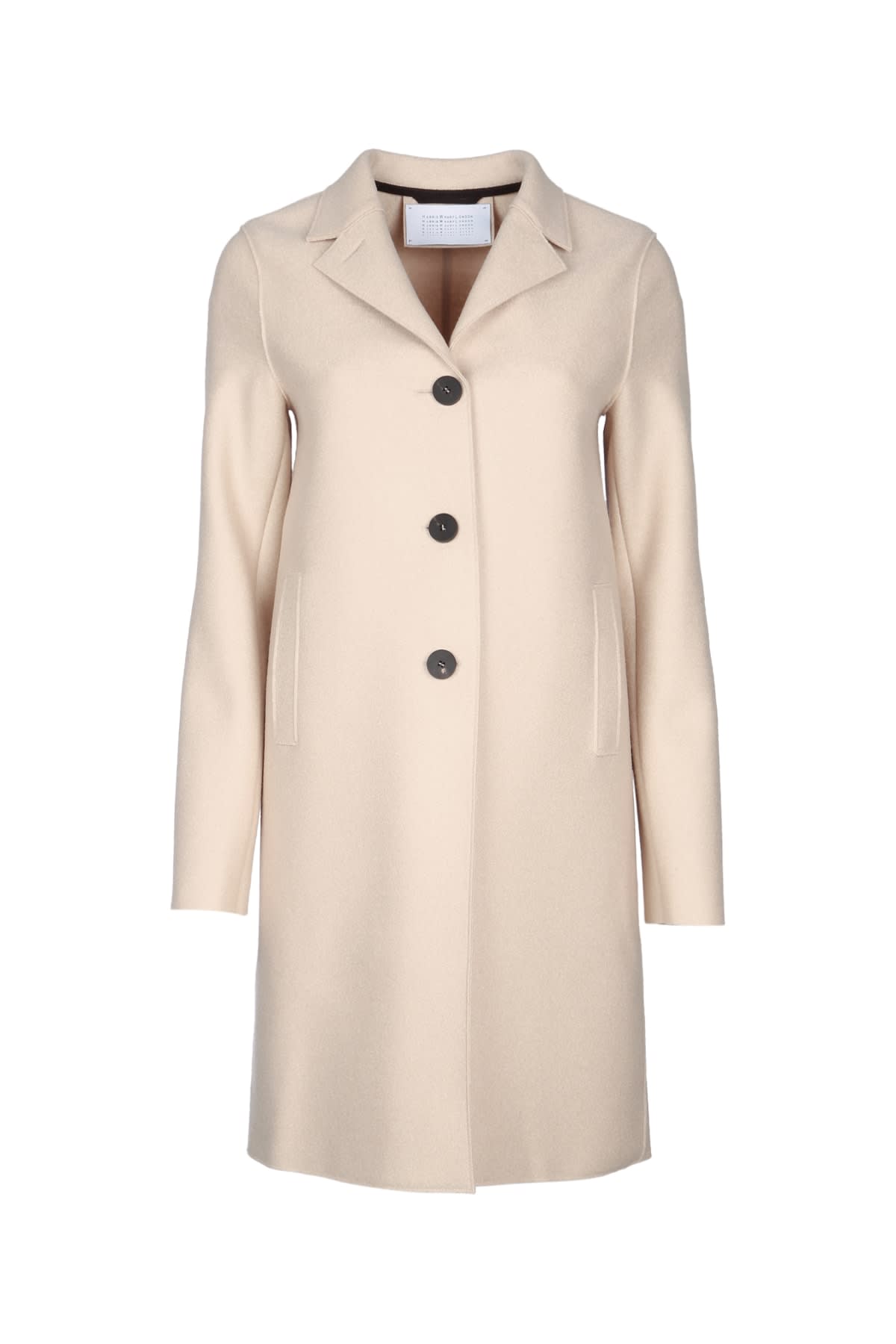 Harris Wharf London Women Button Up Boxy Coat Pressed Wool In Neutral