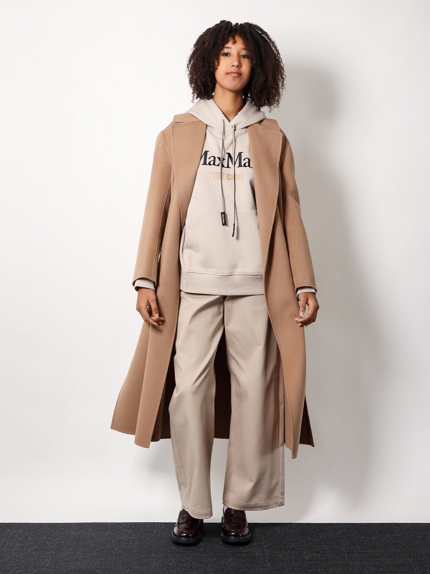Shop 's Max Mara Marianna Distressed Fabric Trouser In Beige