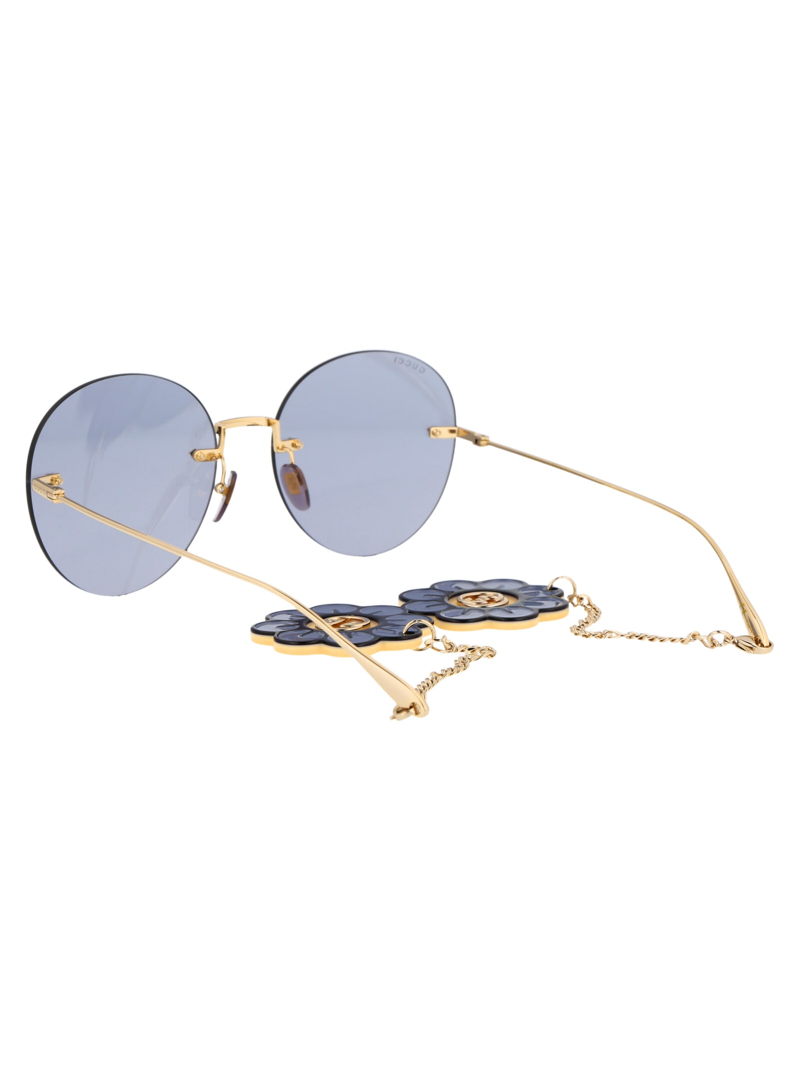Shop Gucci Gg1149s Sunglasses In 006 Gold Gold Violet