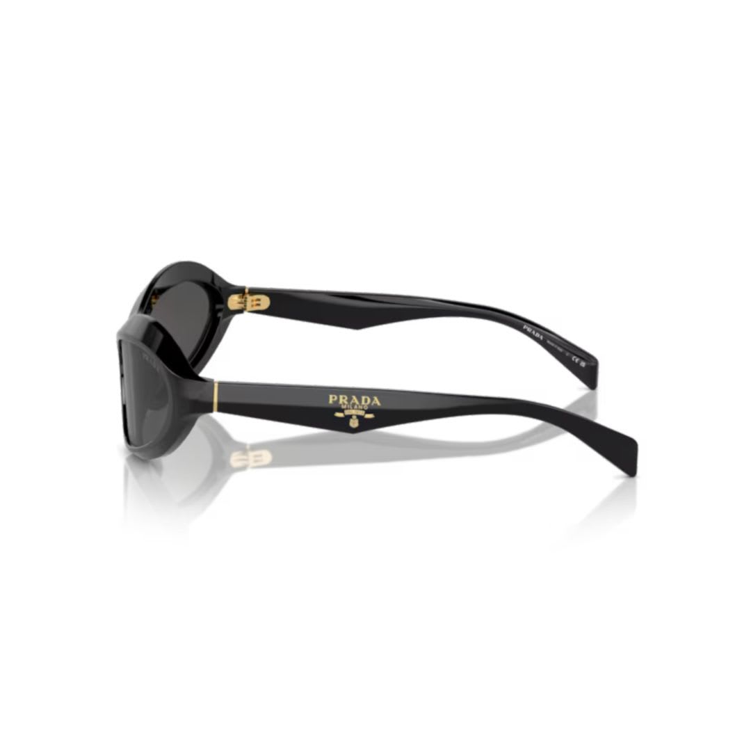 Prada Dark Grey Cat Eye Ladies Sunglasses Pr 26zs 16k08z 55 In Black