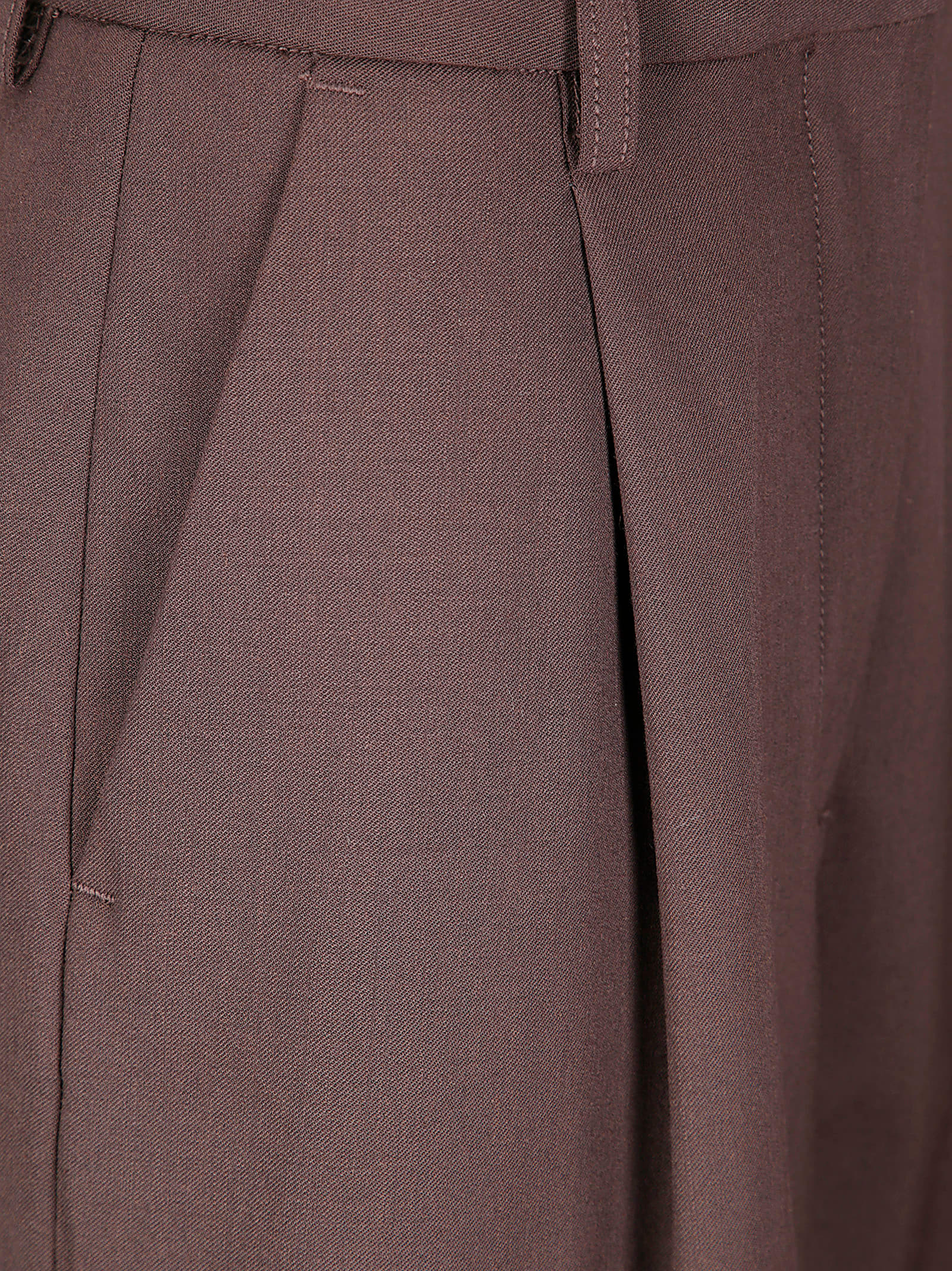 The Latest High-waisted Brown Trousers With Relaxed Fit In Brown