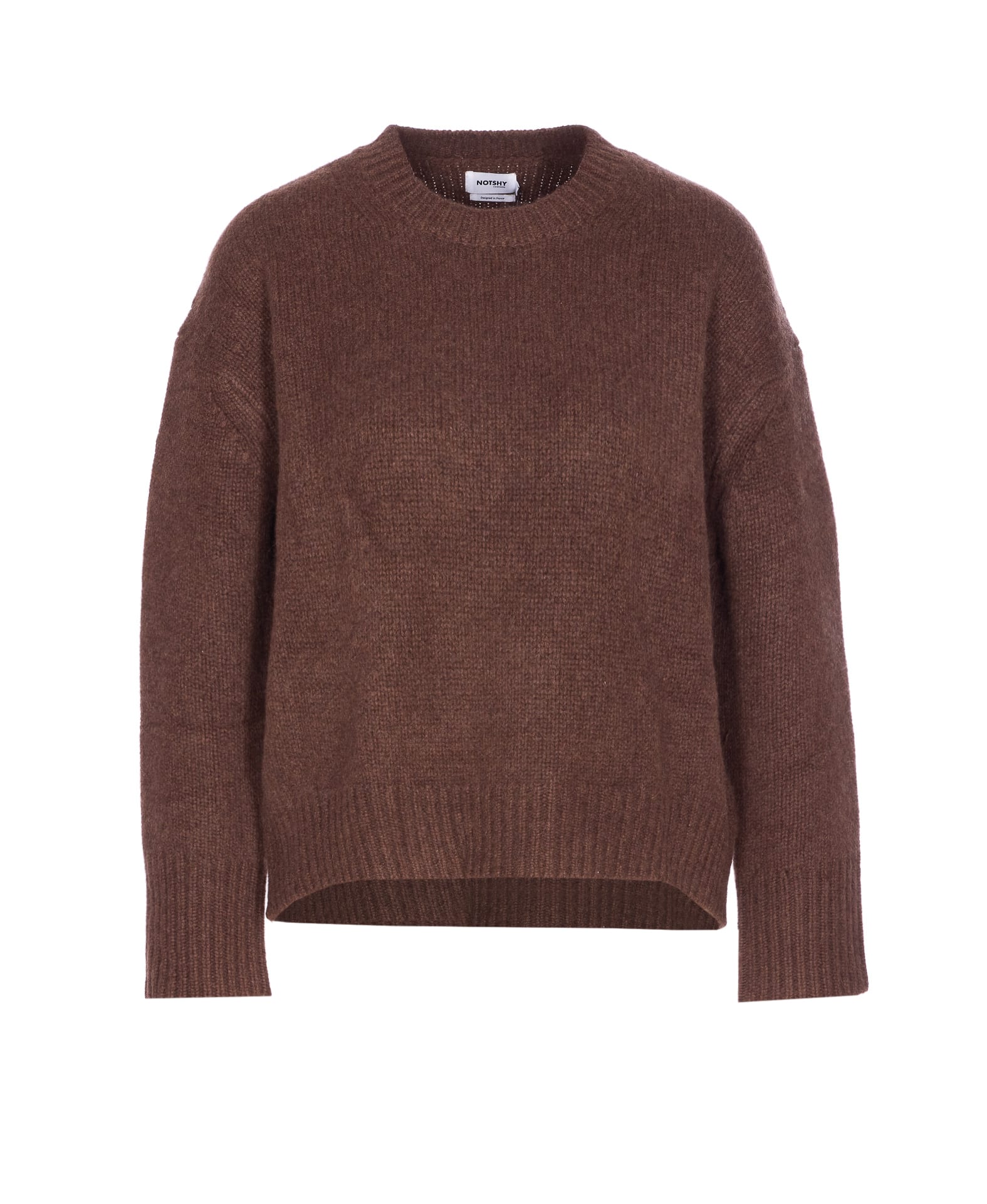 Not Shy Elisa Sweater In Brown