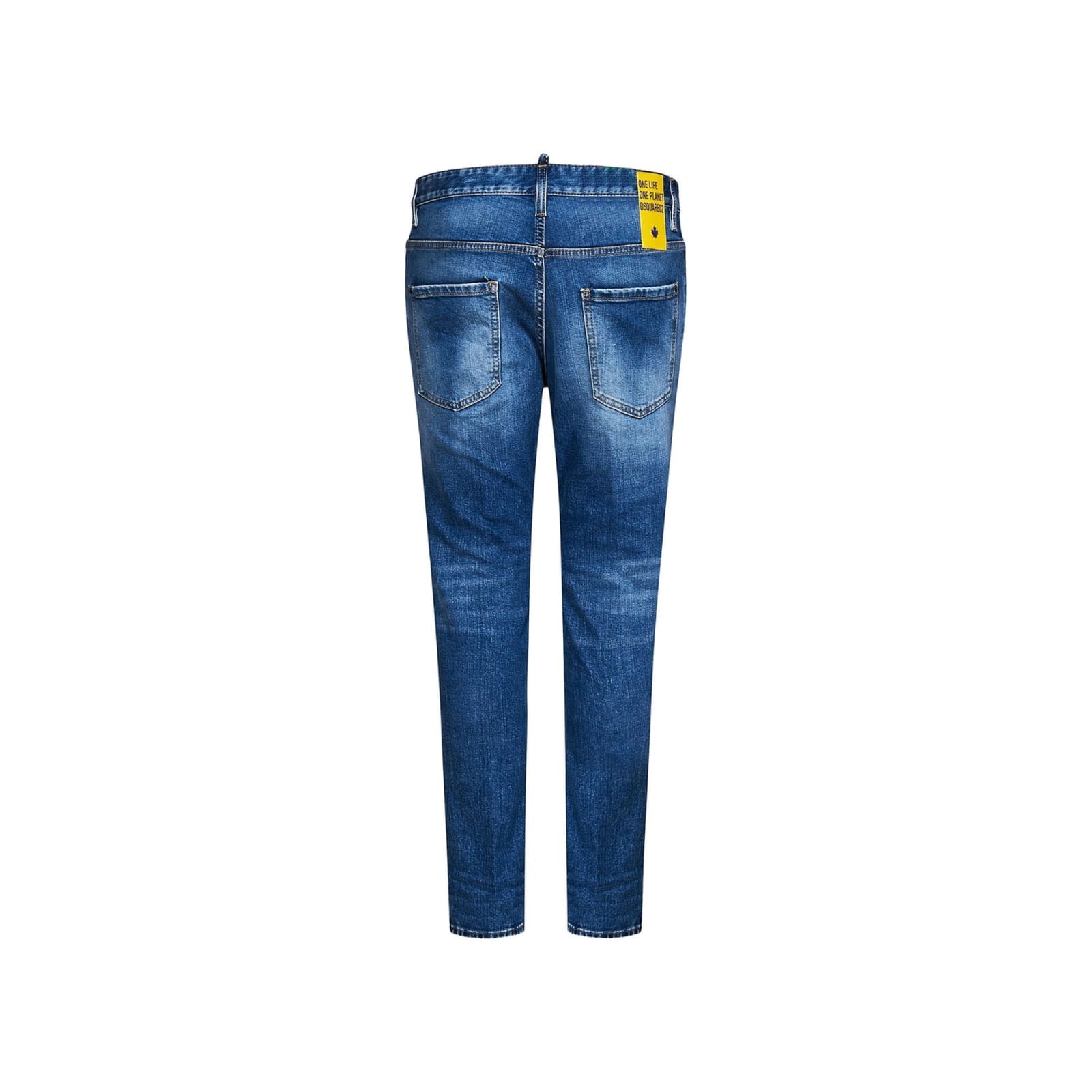 Shop Dsquared2 Cotton Denim Skater Jeans In Blue