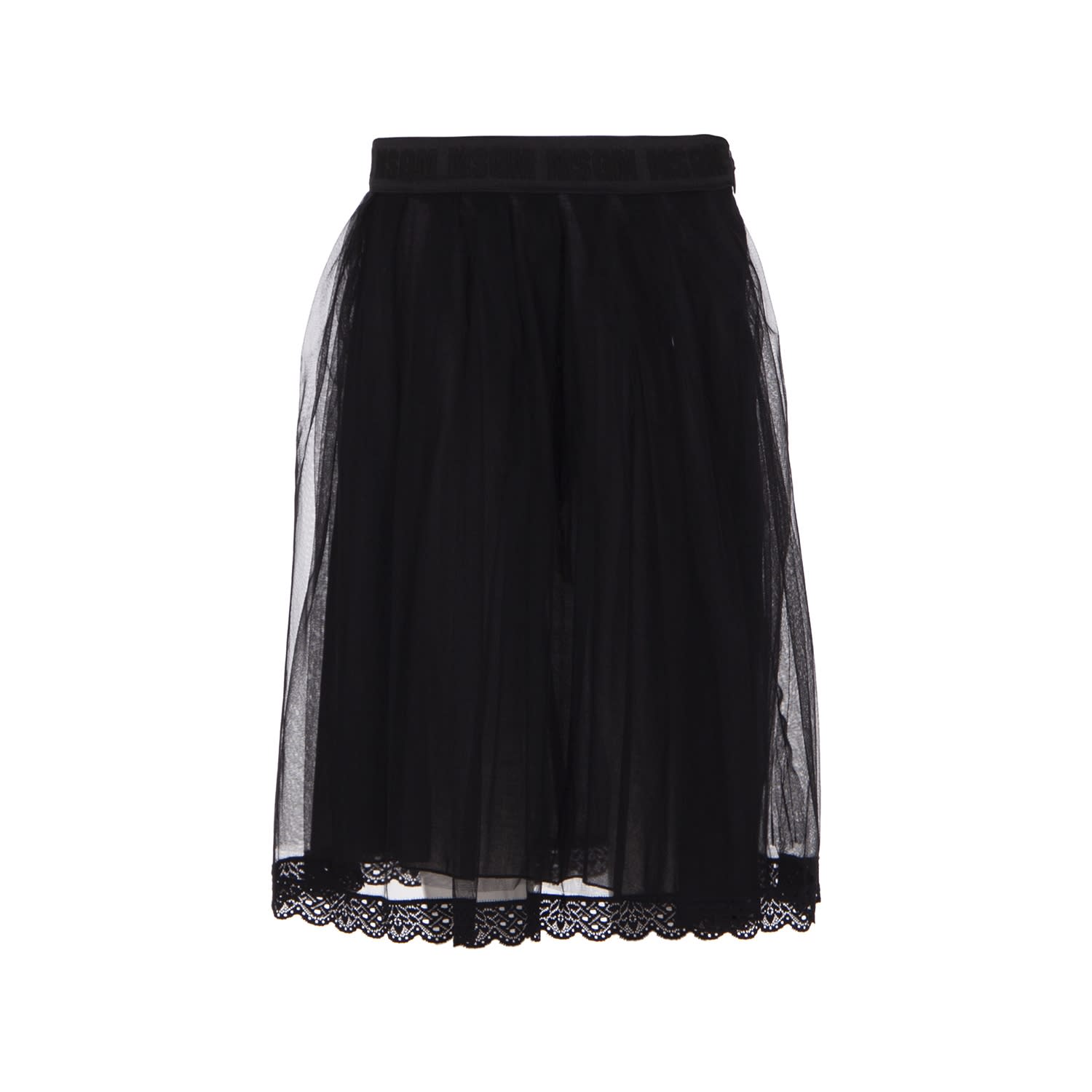 Shop Msgm Gonna In Tulle In Black