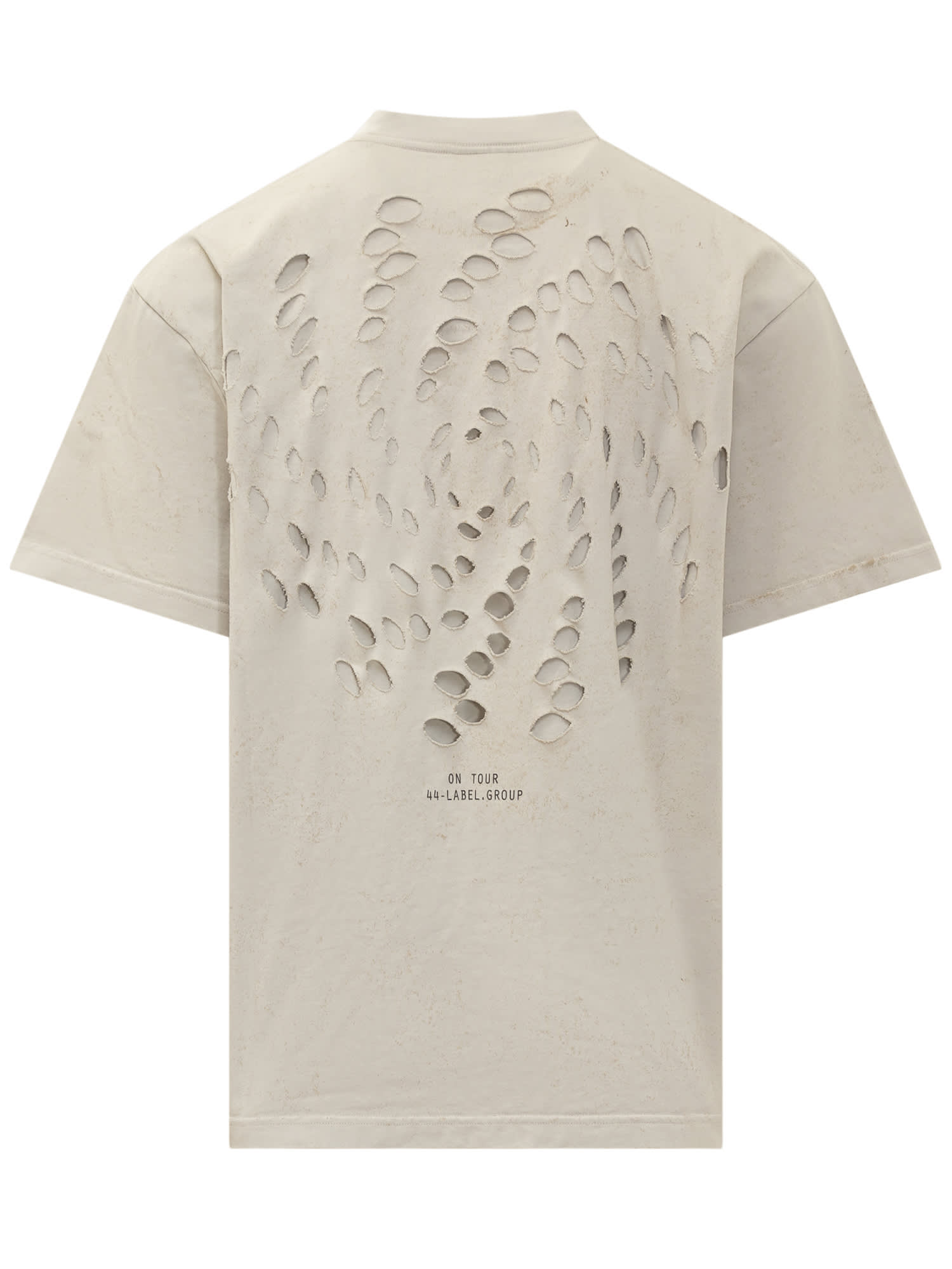 Shop 44 Label Group T-shirt Con Vortex Effect In Dirty White-gyps