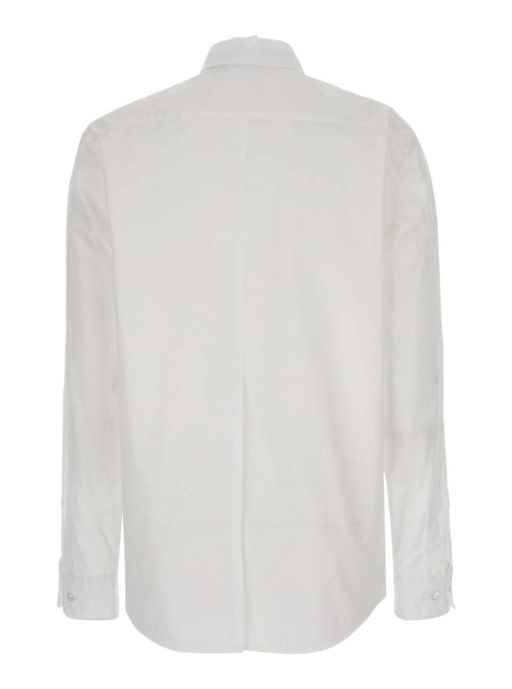 Shop Pinko Korea White Shirt With Pointed Collar In Cotton Woman