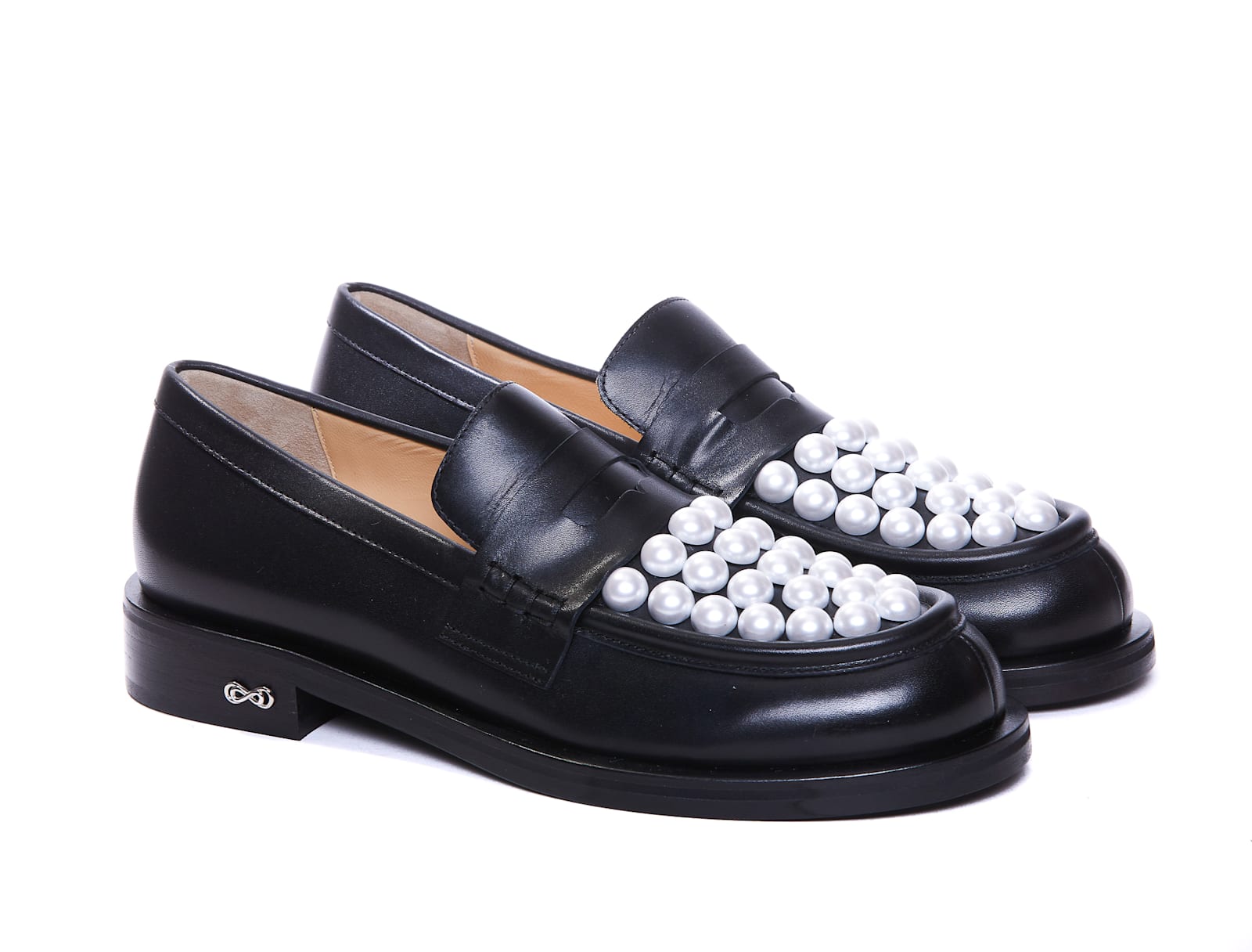 Shop Mach &amp; Mach Sirene Loafers In Black