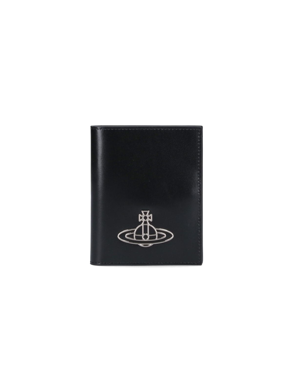 Shop Vivienne Westwood Bifold Logo Card Holder In Black