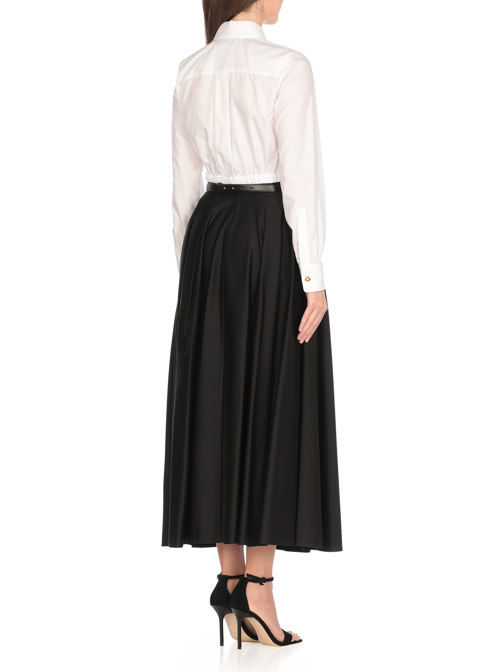 Elisabetta Franchi White Cotton Cropped Shirt