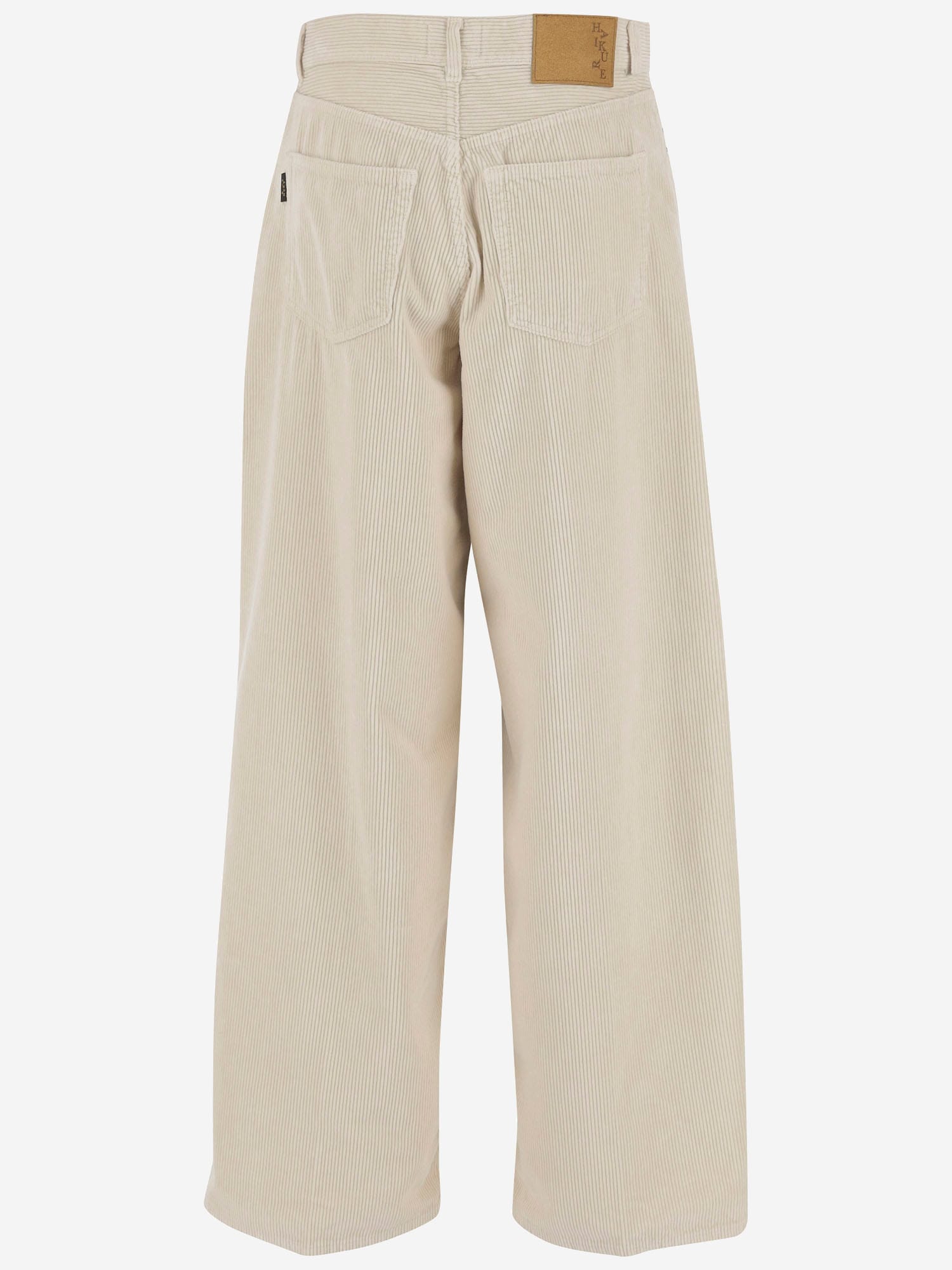 Haikure Oversized Velvet Trousers Belt Loops In Brown