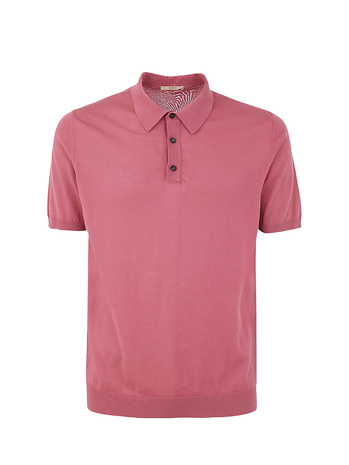 Shop Nuur Short Sleeve Polo In Strawberry