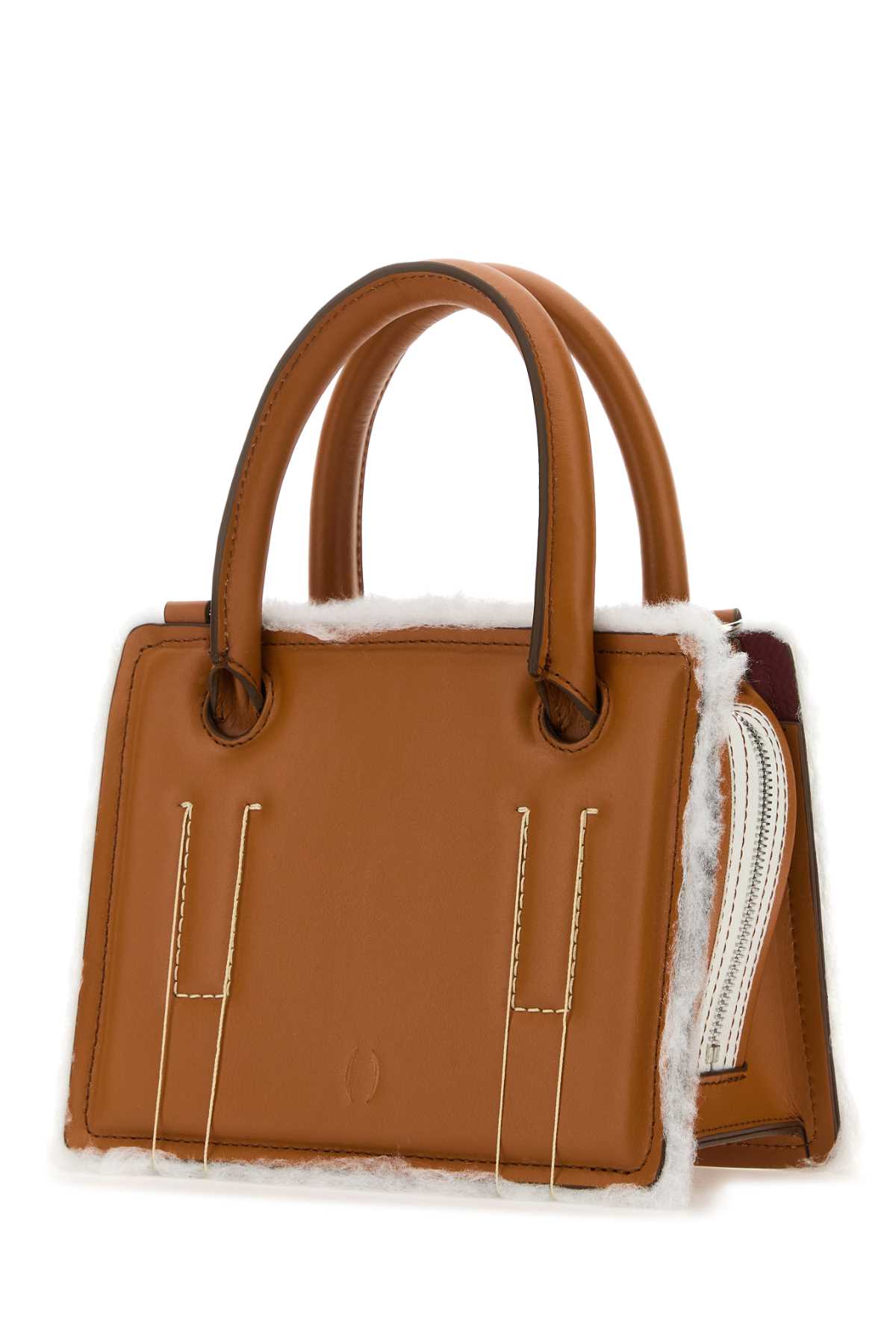 Shop Dentro Brown Leather Mini Otto Handbag
