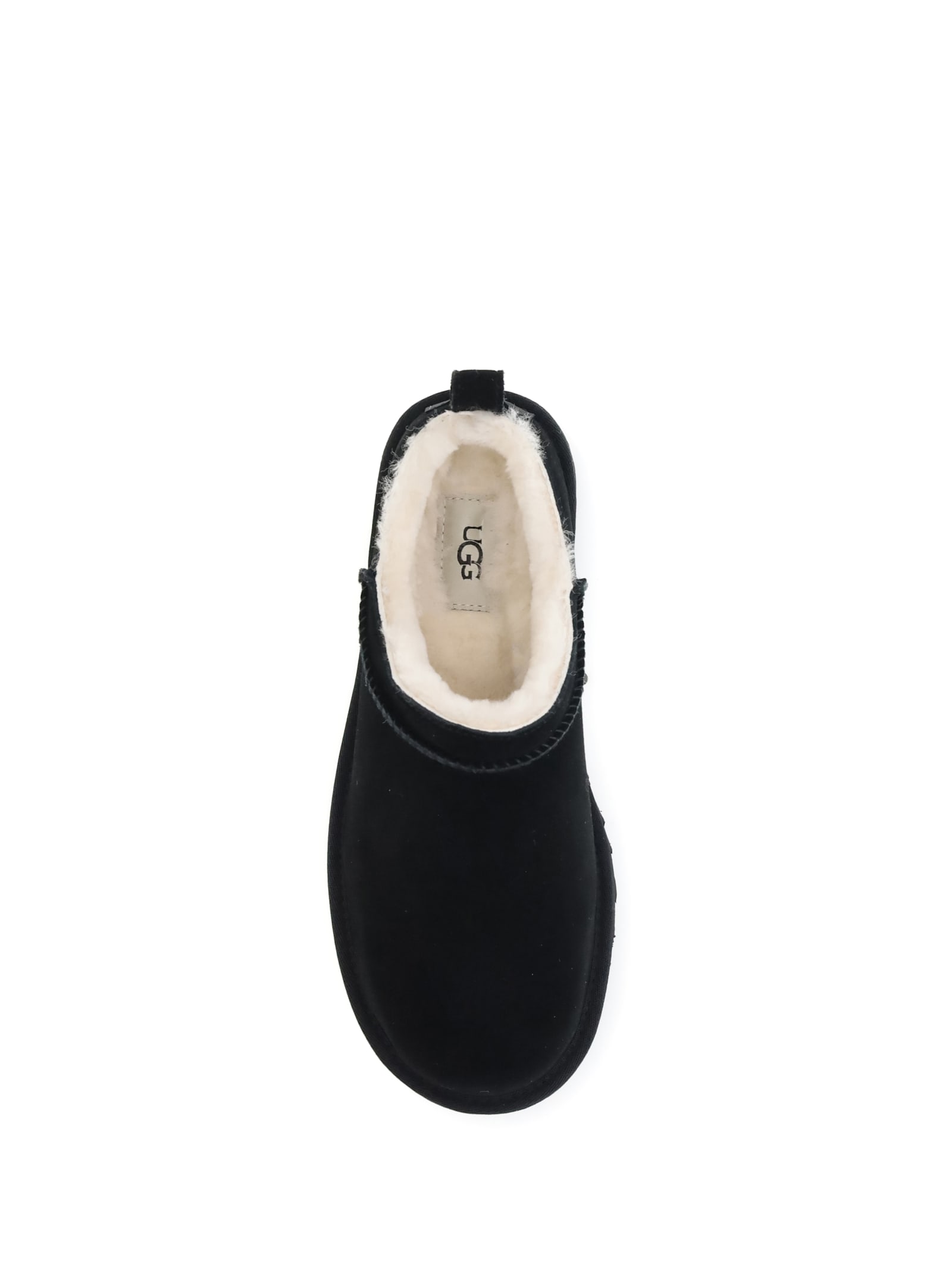 Ugg Micro Slippers With Flat Platform Sole In Black