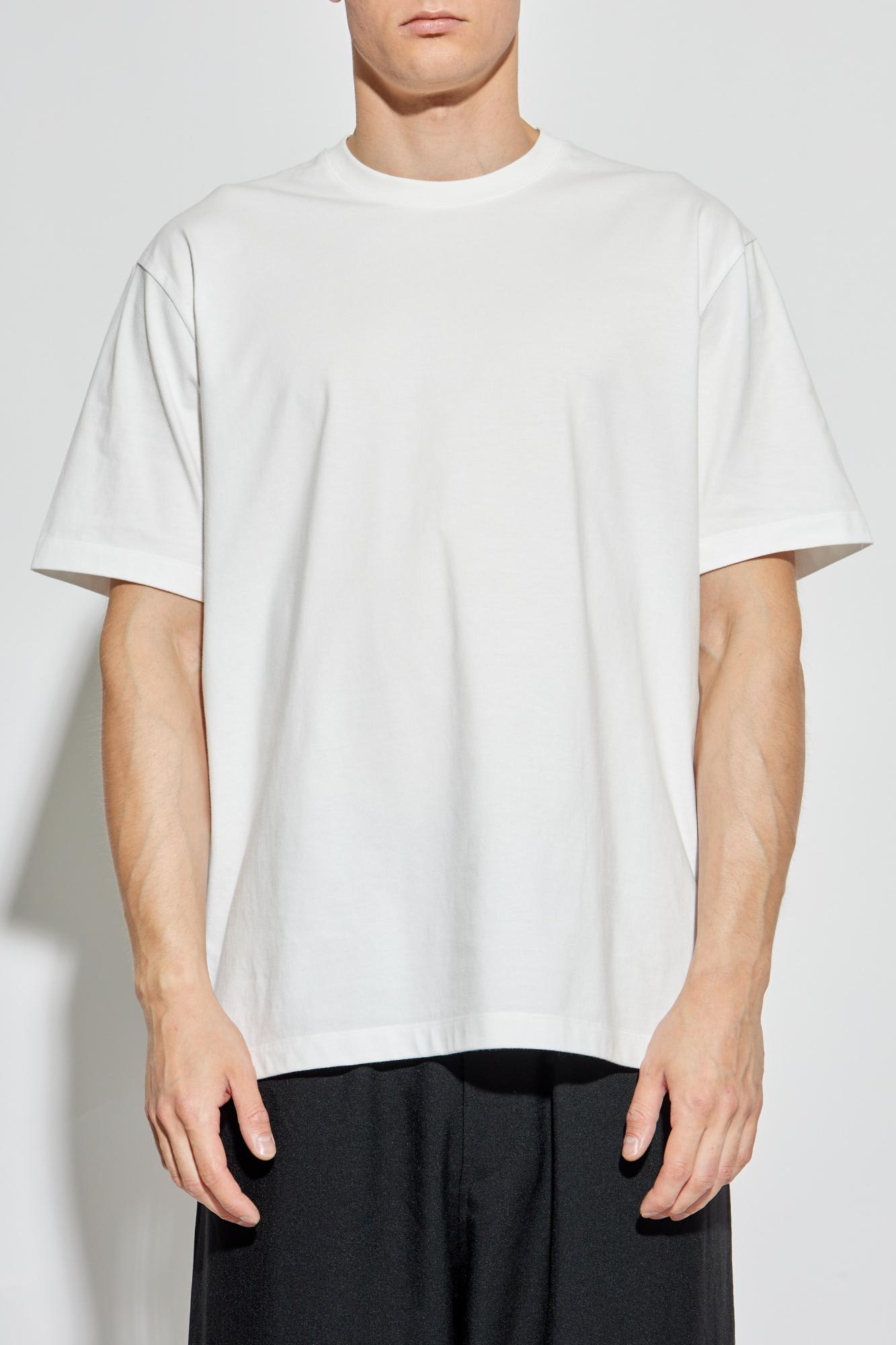 Y-3 Crewneck Graphic Print Oversize Short Sleeve T-shirt In White