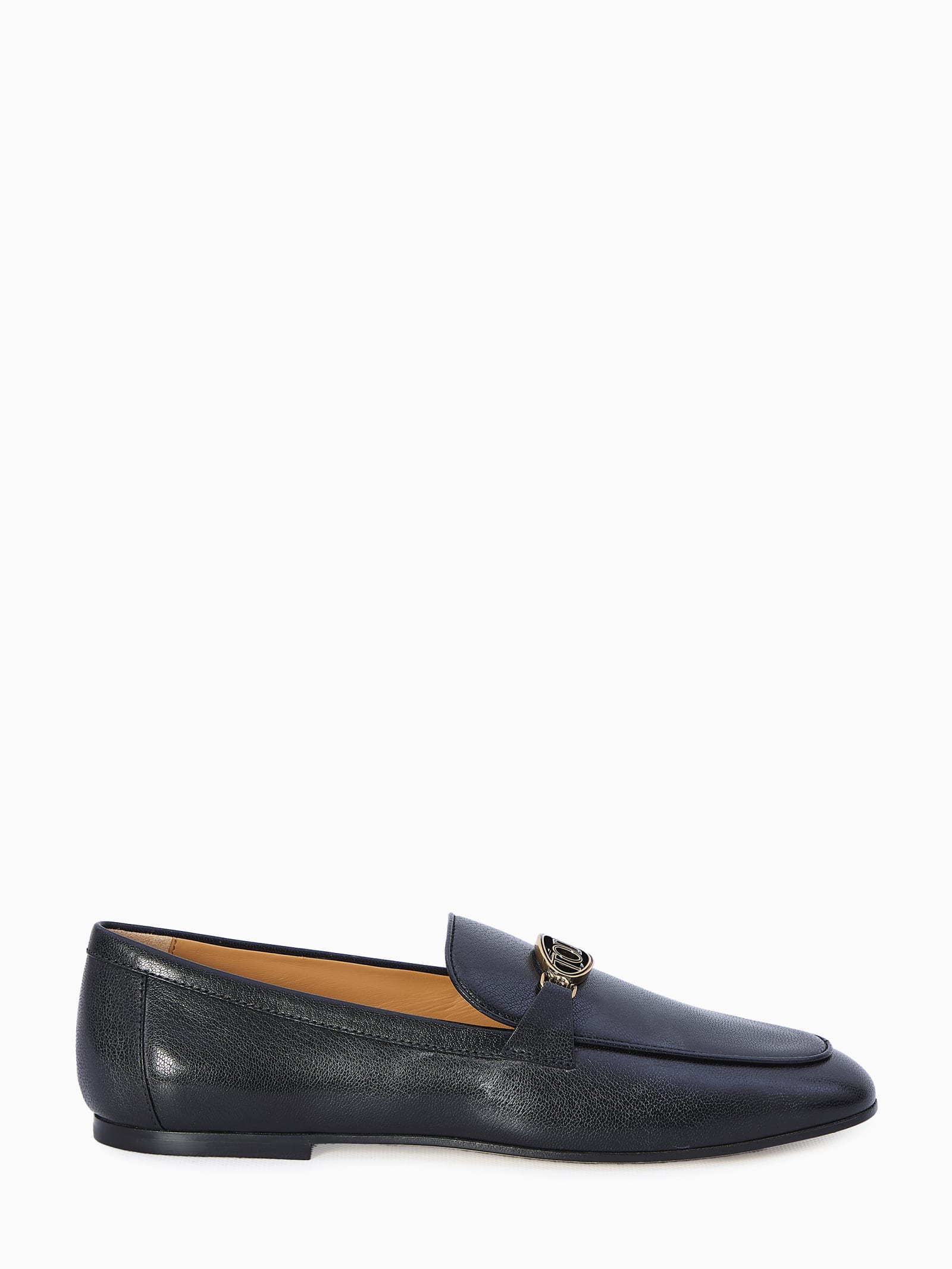 Shop Tod's Leather Loafers In Black