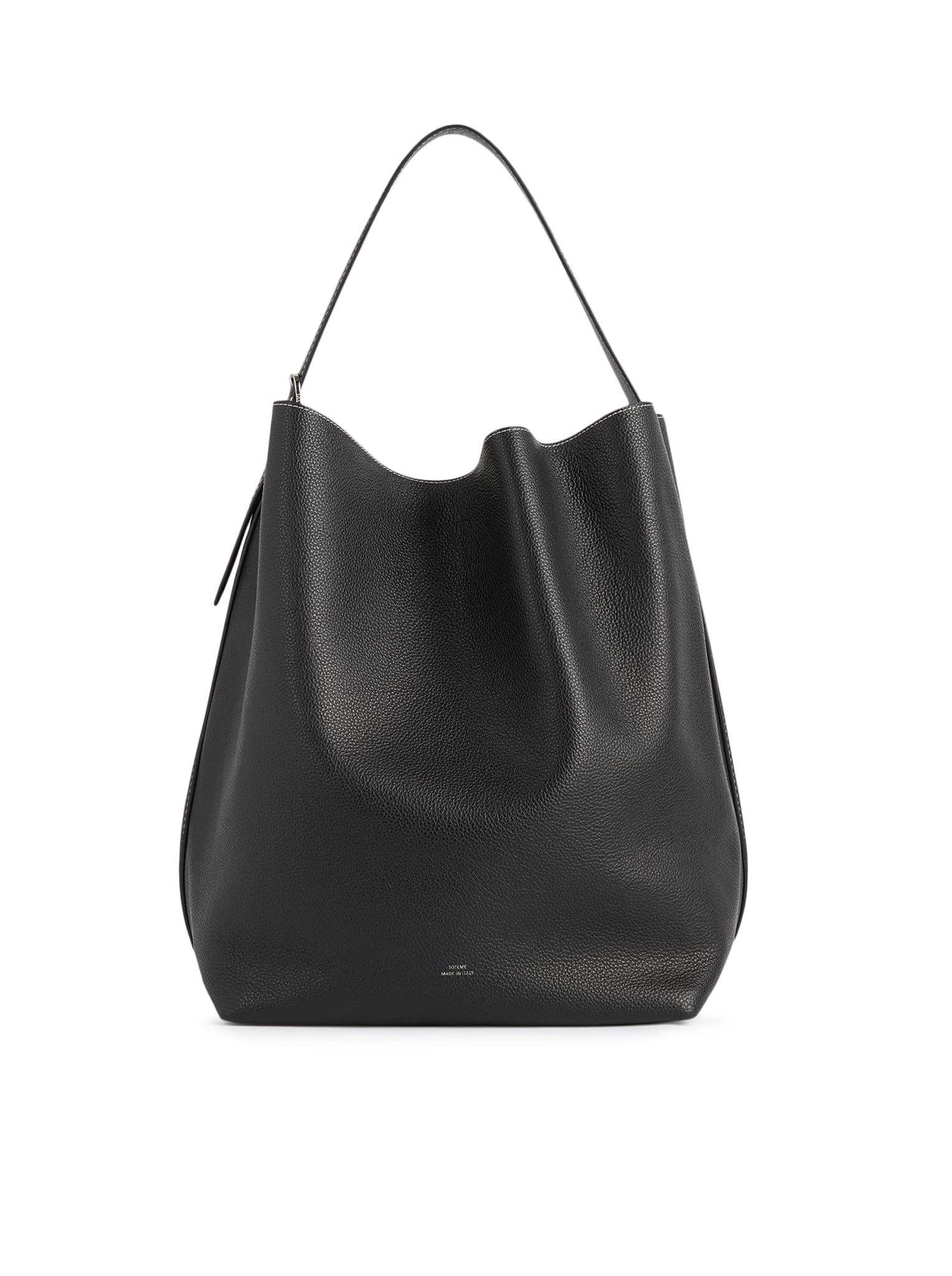 Totême Belted Tote Black Grain